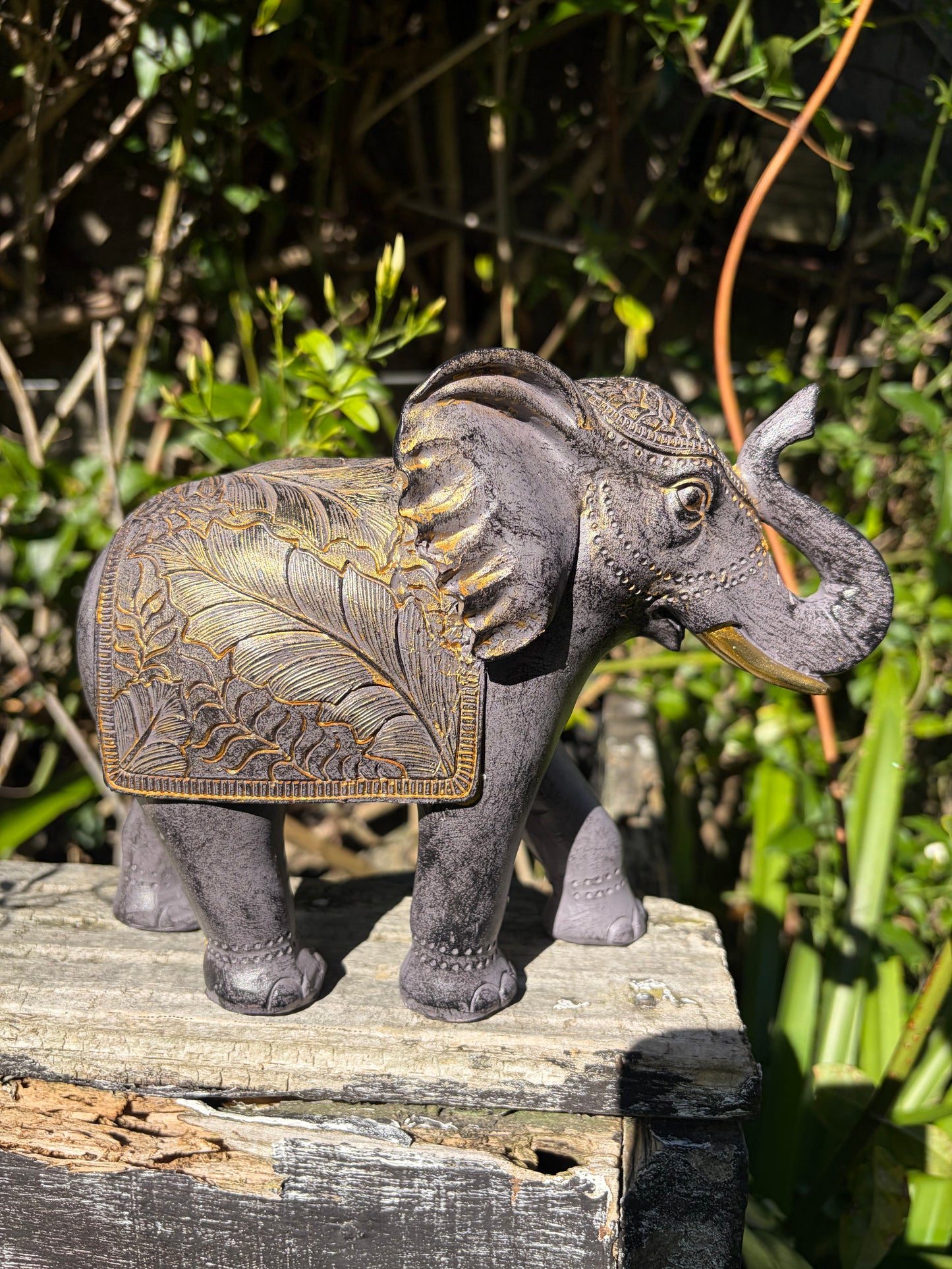 Grey & Gold Elephant Small