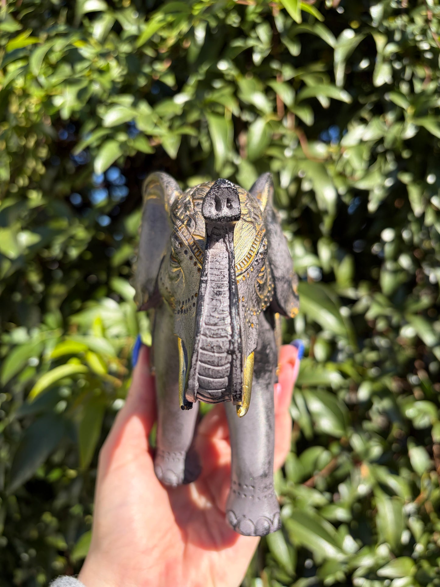 Grey & Gold Elephant Small