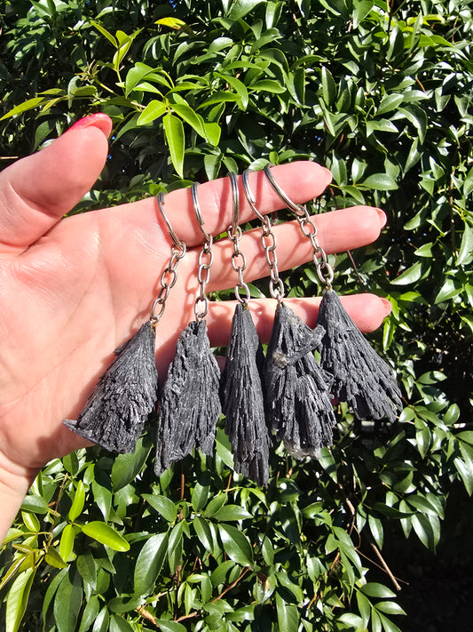 Black Kyanite Blade Keyring
