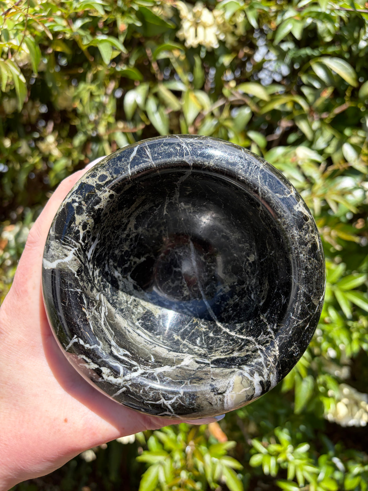 Black Marble Polished Mortar & Pestle A