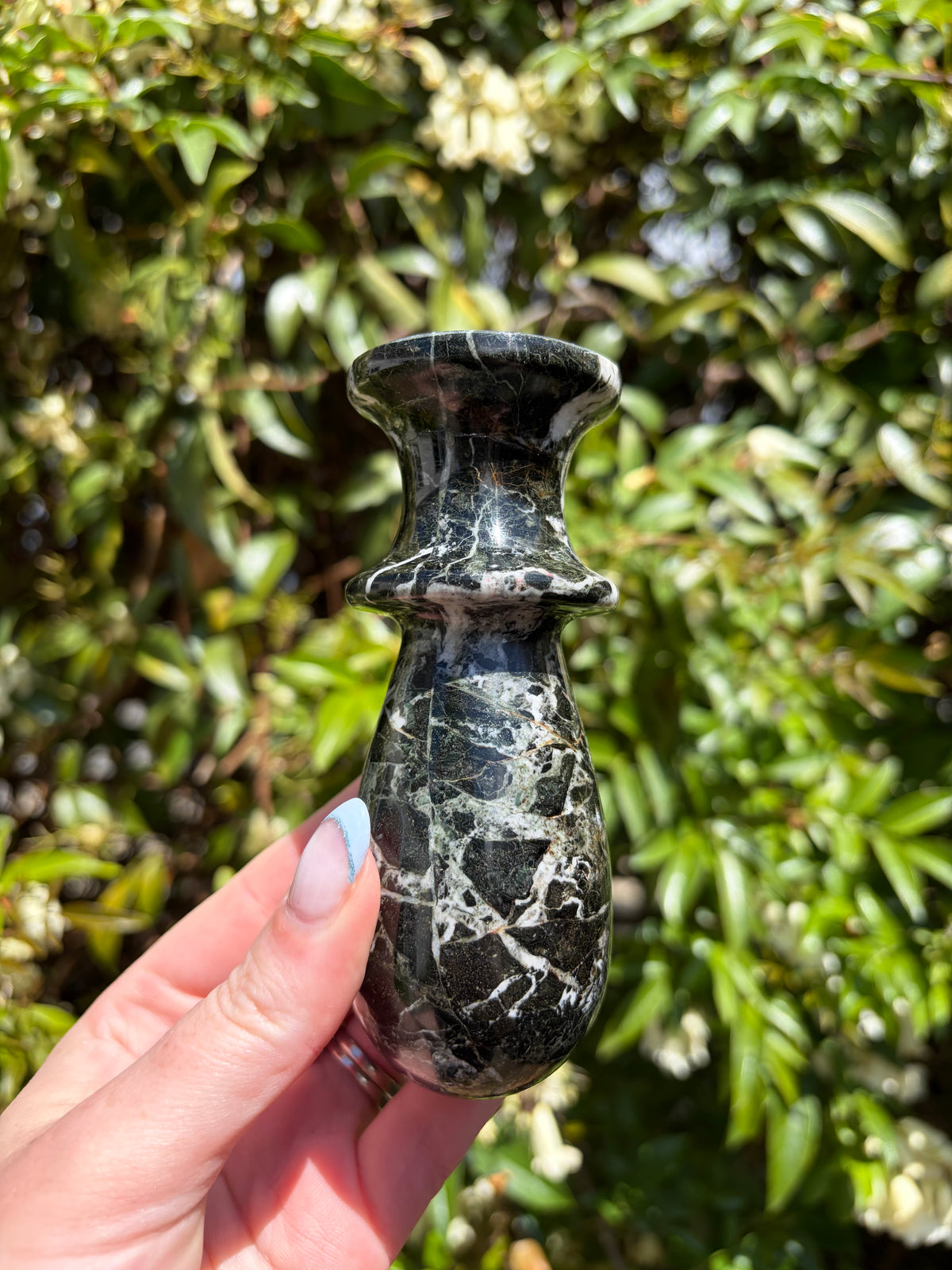 Black Marble Polished Mortar & Pestle A