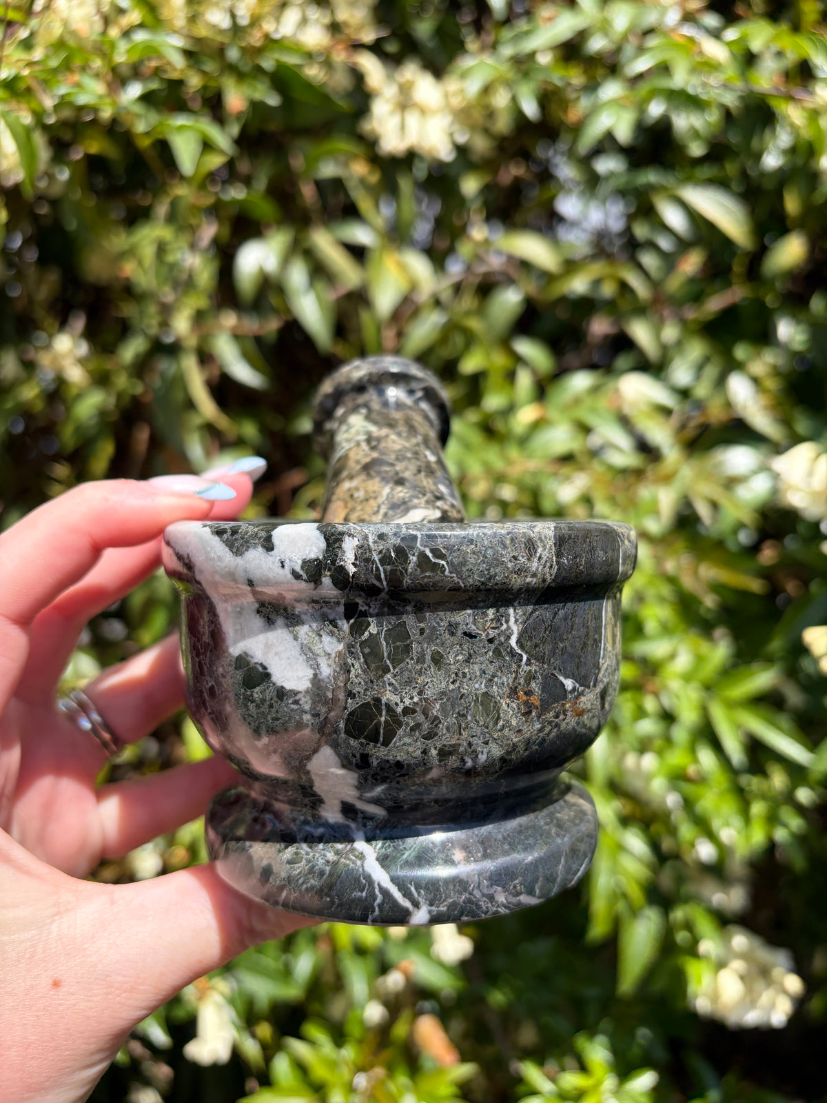 Black Marble Mortar & Pestle B