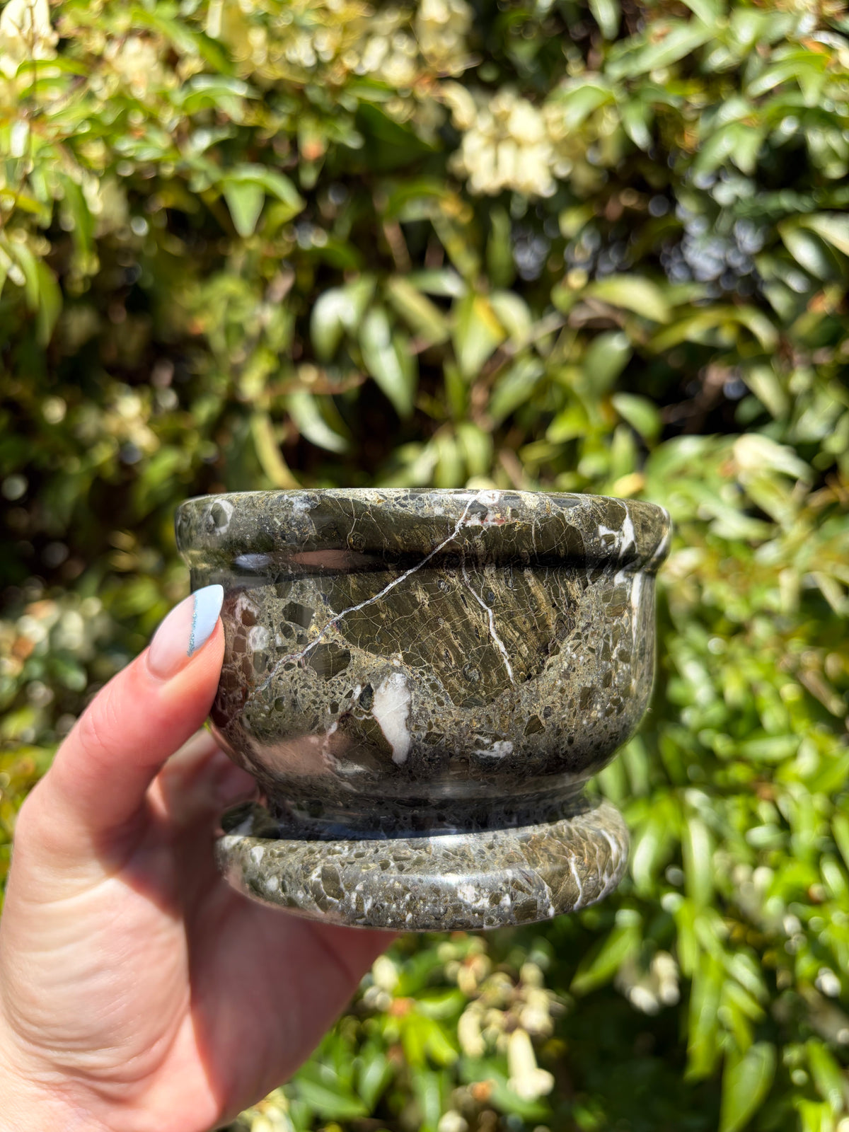 Black Marble Mortar & Pestle C