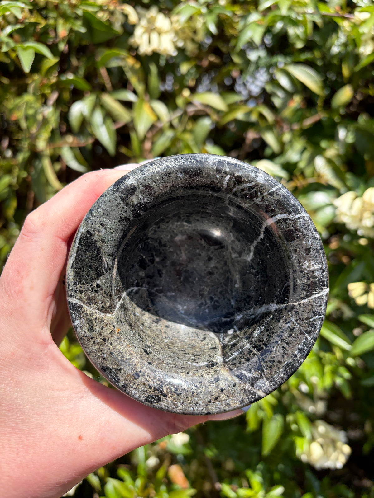 Black Marble Mortar & Pestle D