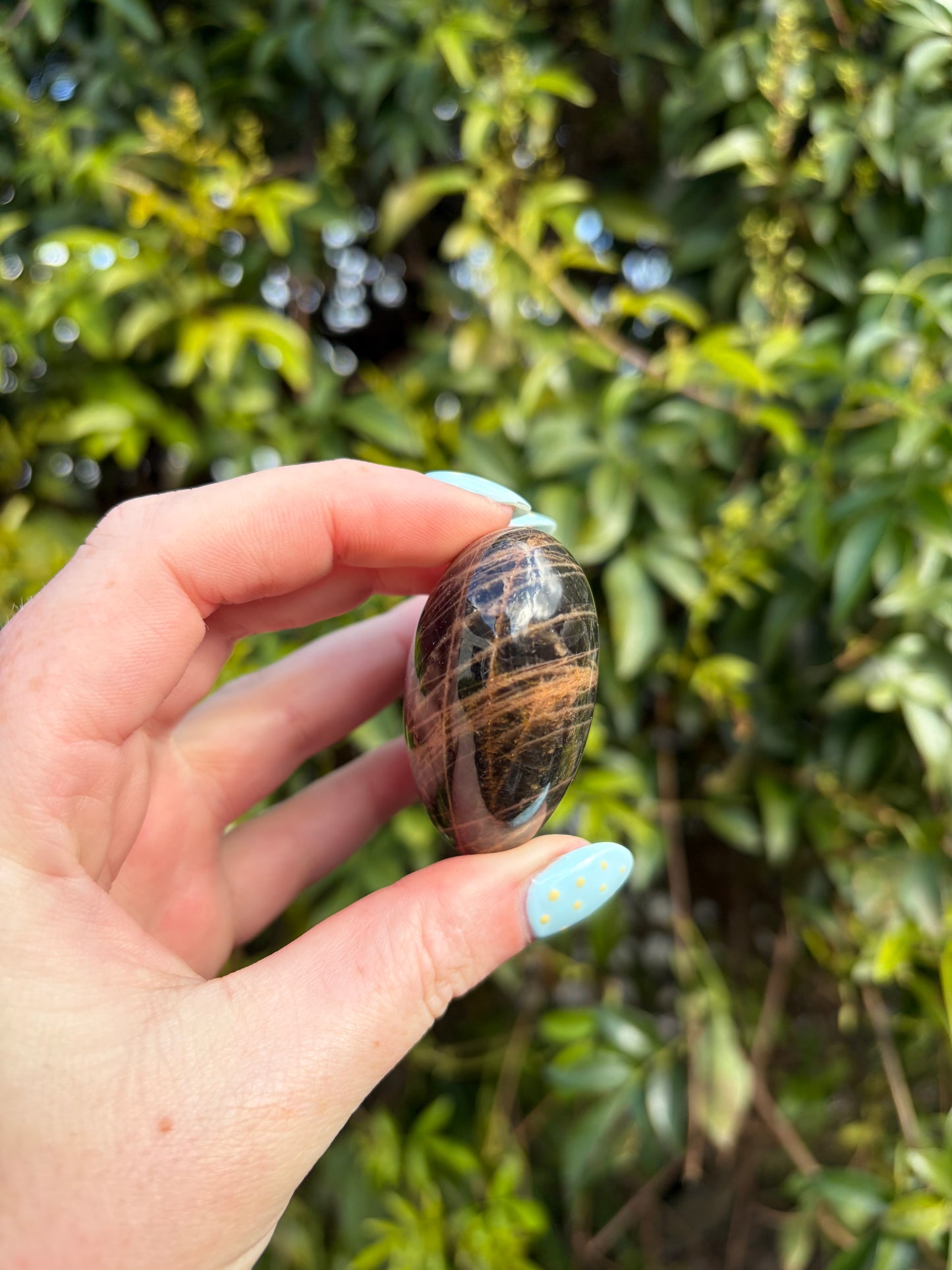 Black Moonstone Heart D