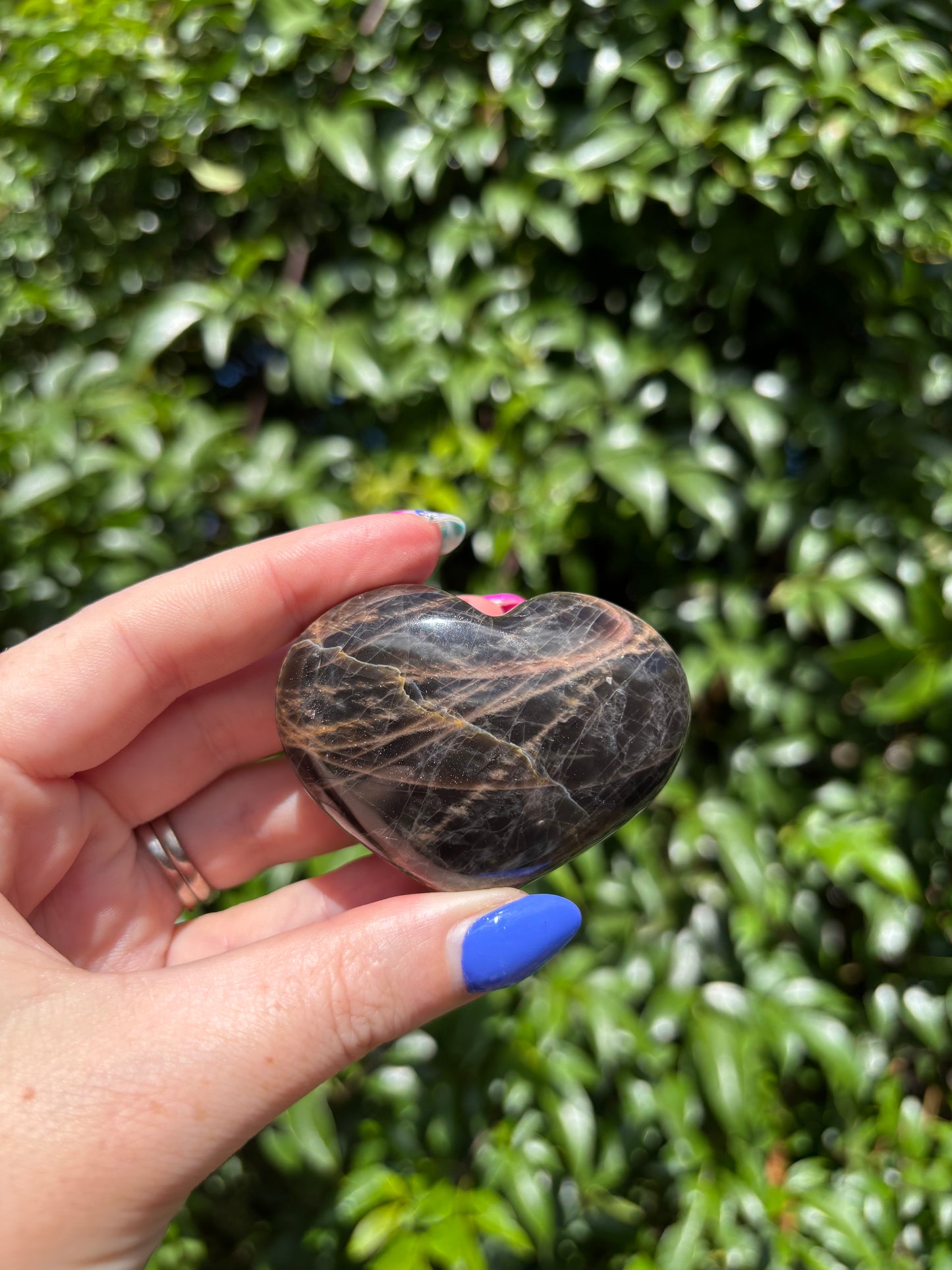 Black Moonstone Heart G
