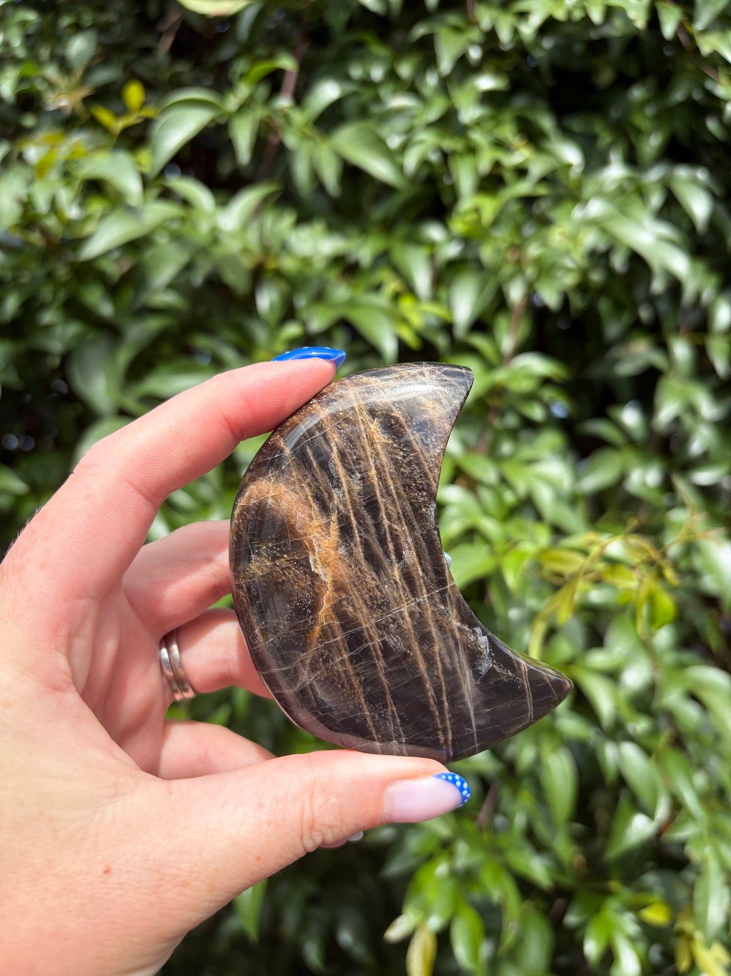 Black Moonstone Self Standing Moon C