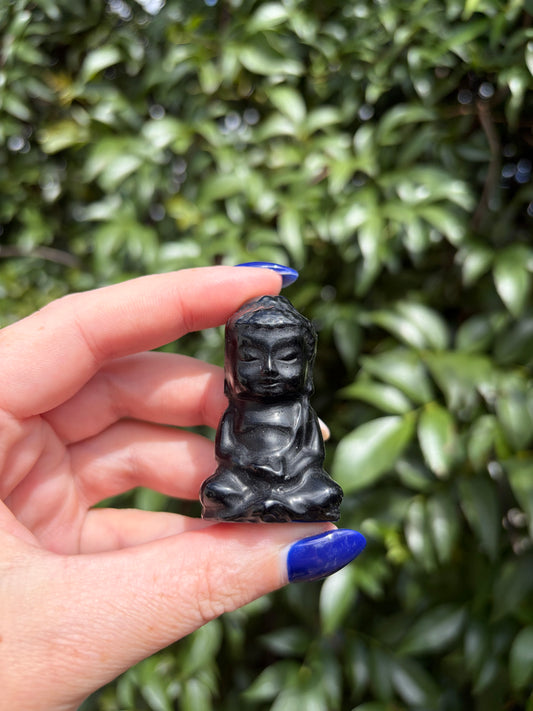 Black Obsidian Buddha