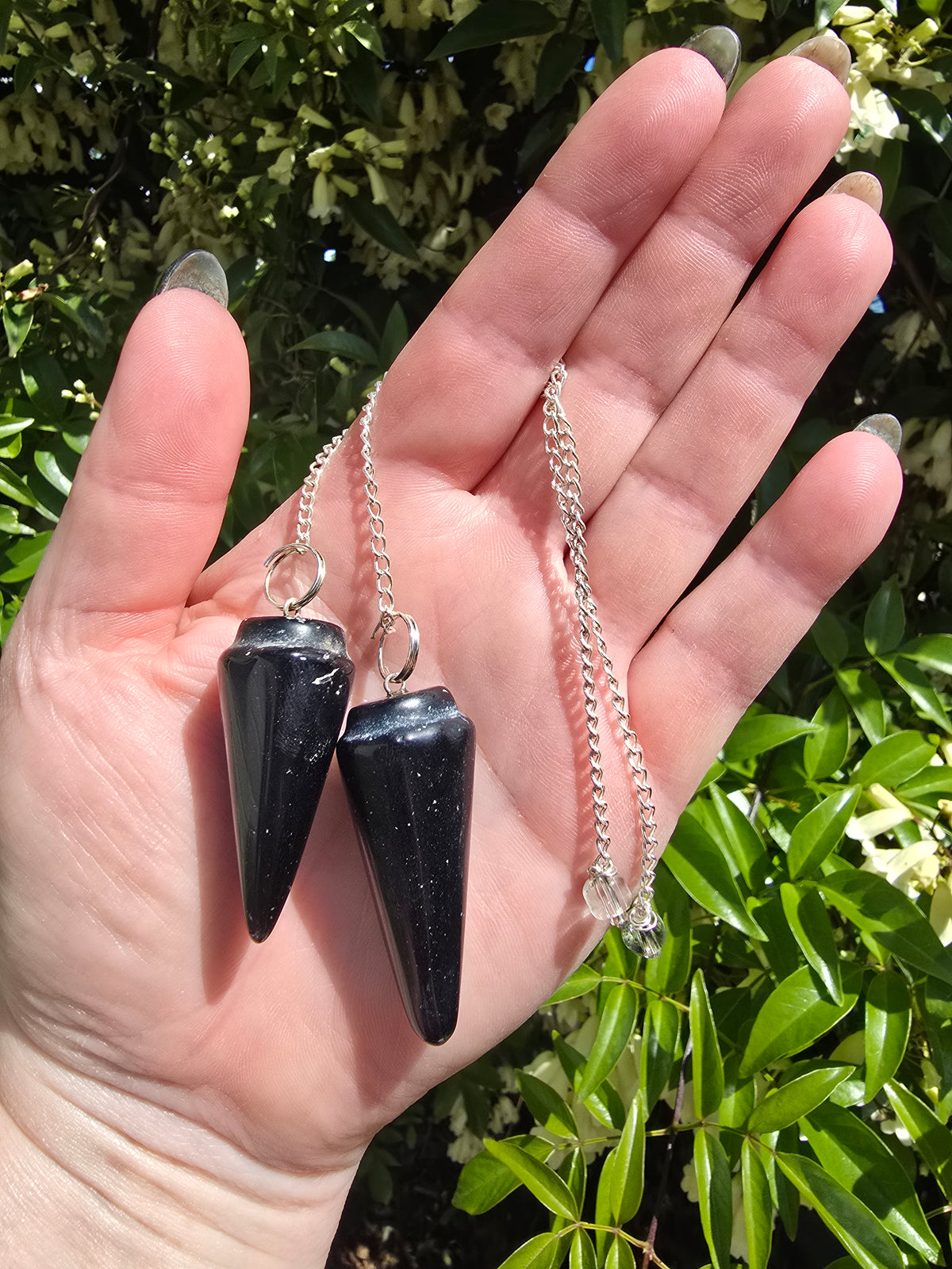 Black Obsidian Cone Pendulum