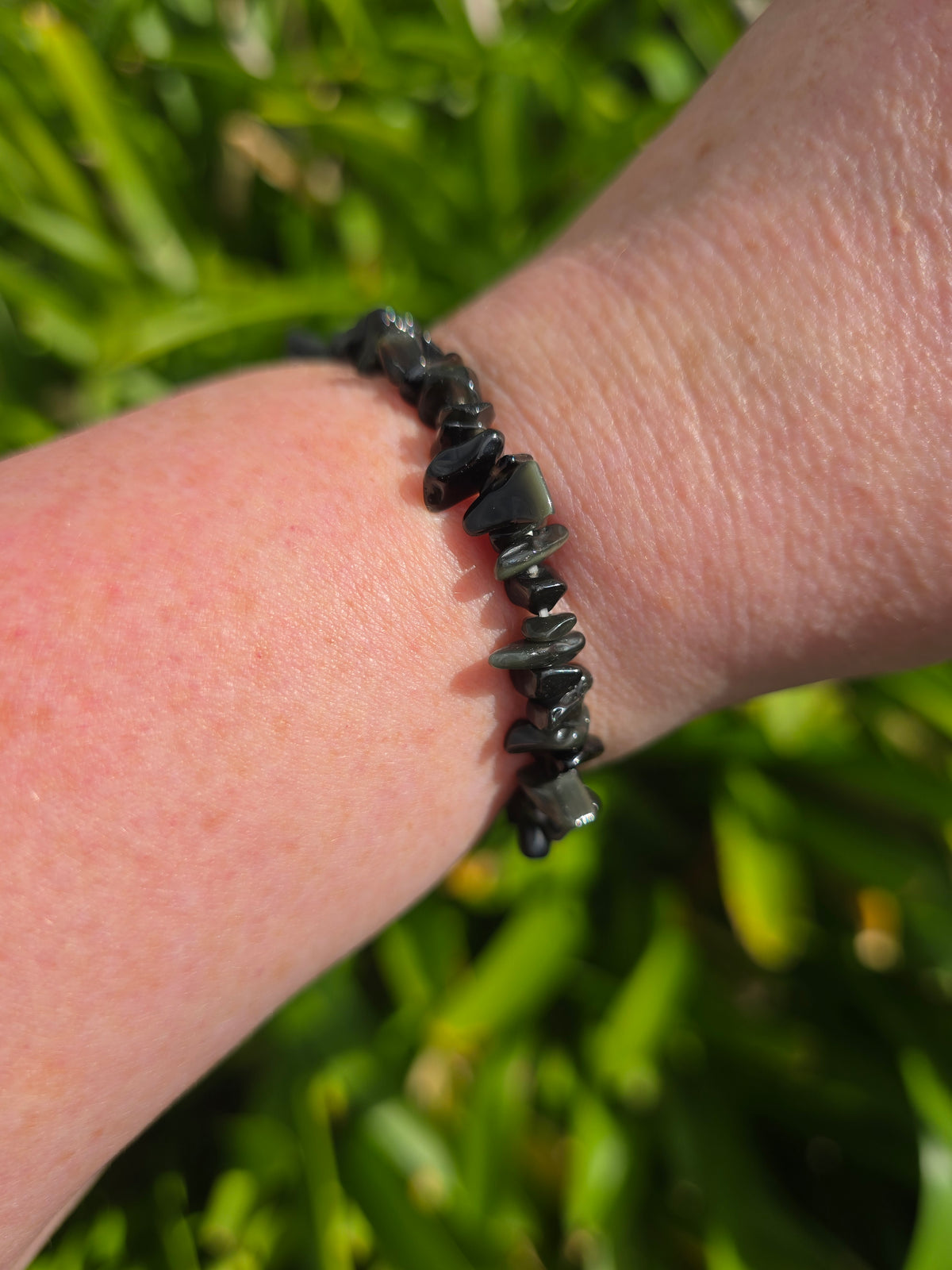 Black Obsidian | Crystal Chip Bracelet