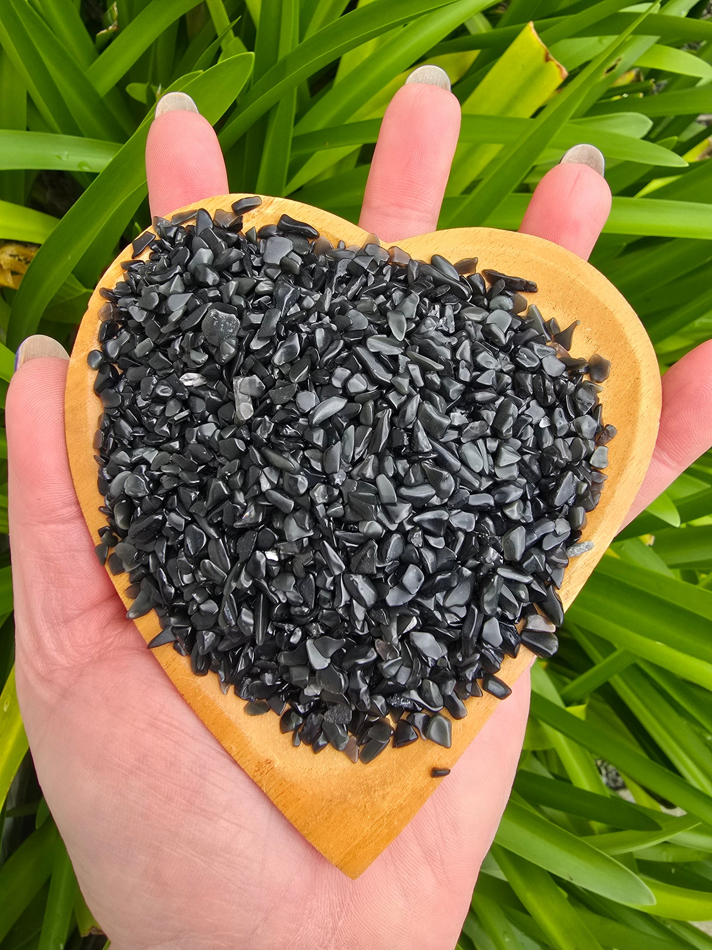 Black Obsidian Crystal Chip 100 gms Bag