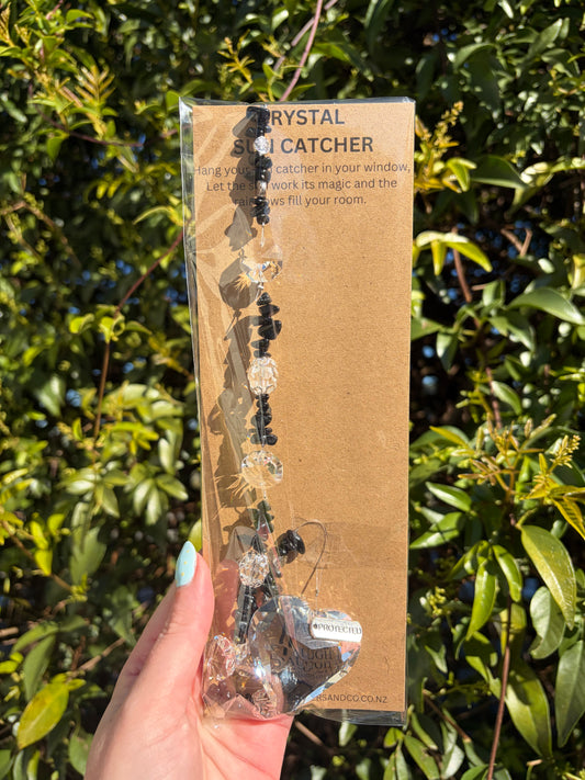 Black Obsidian | Large Heart Sun Catcher