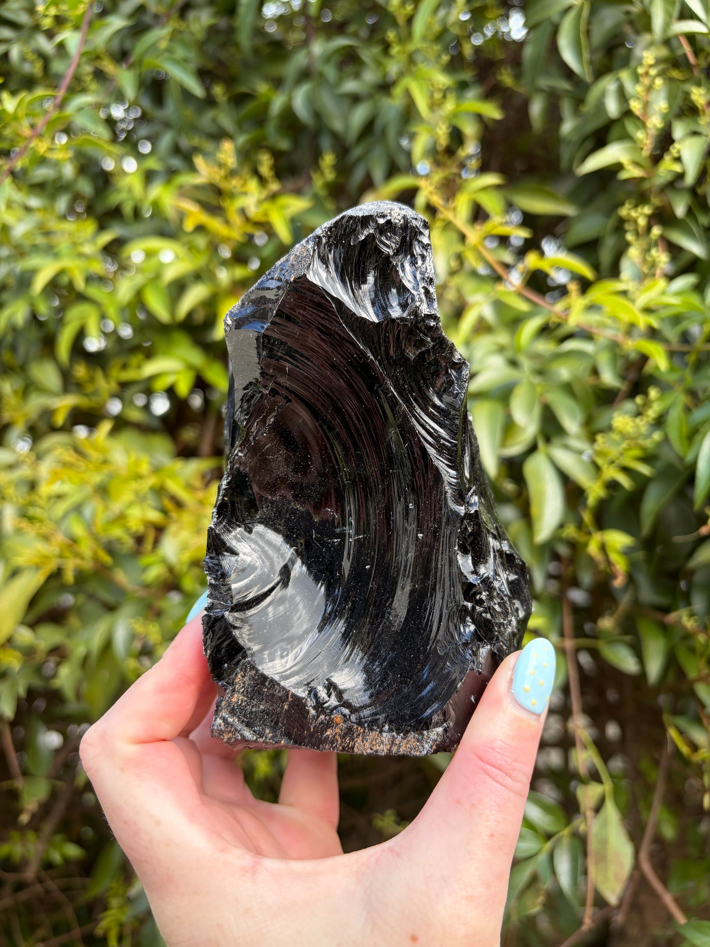 Black Obsidian Flat Base A 1.1kgs