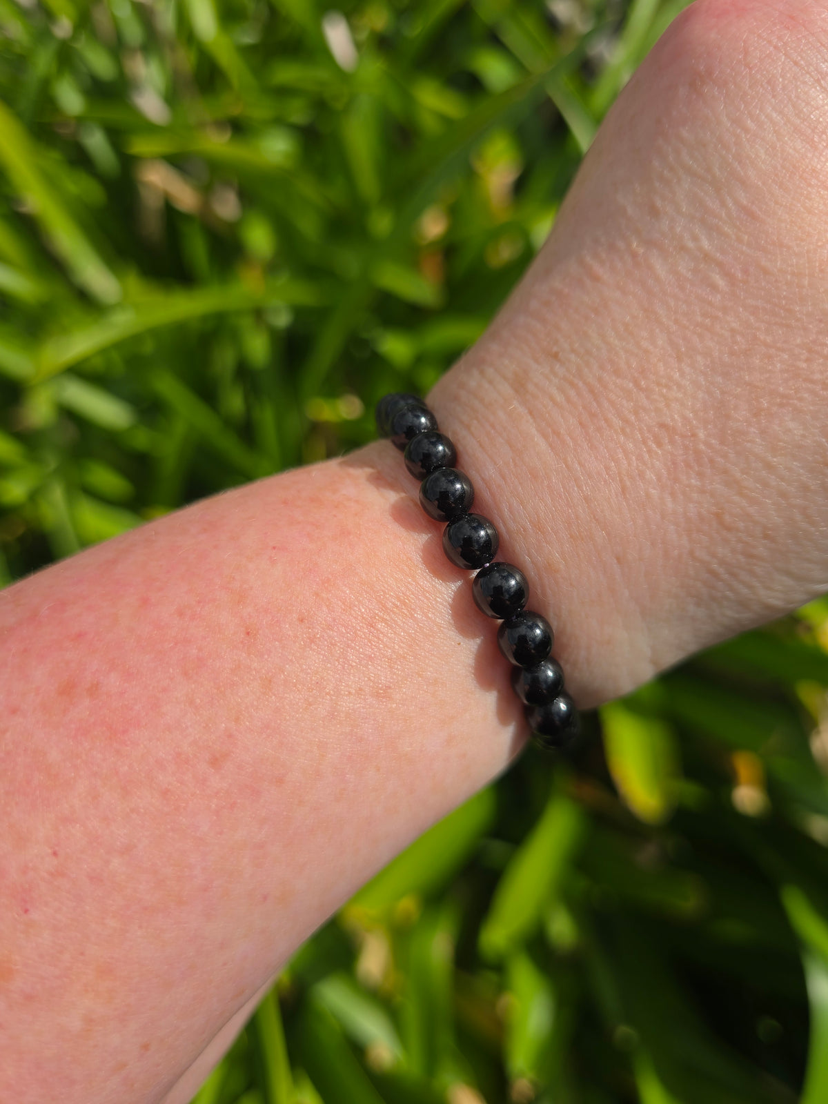 Black Obsidian | Round Bead Bracelet 6 mm