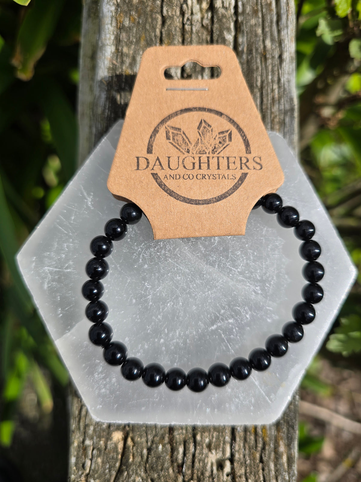 Black Obsidian | Round Bead Bracelet 6 mm