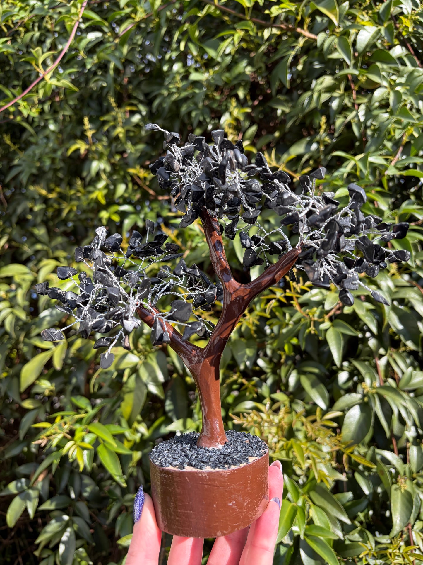 Black Onyx Crystal Tree Large