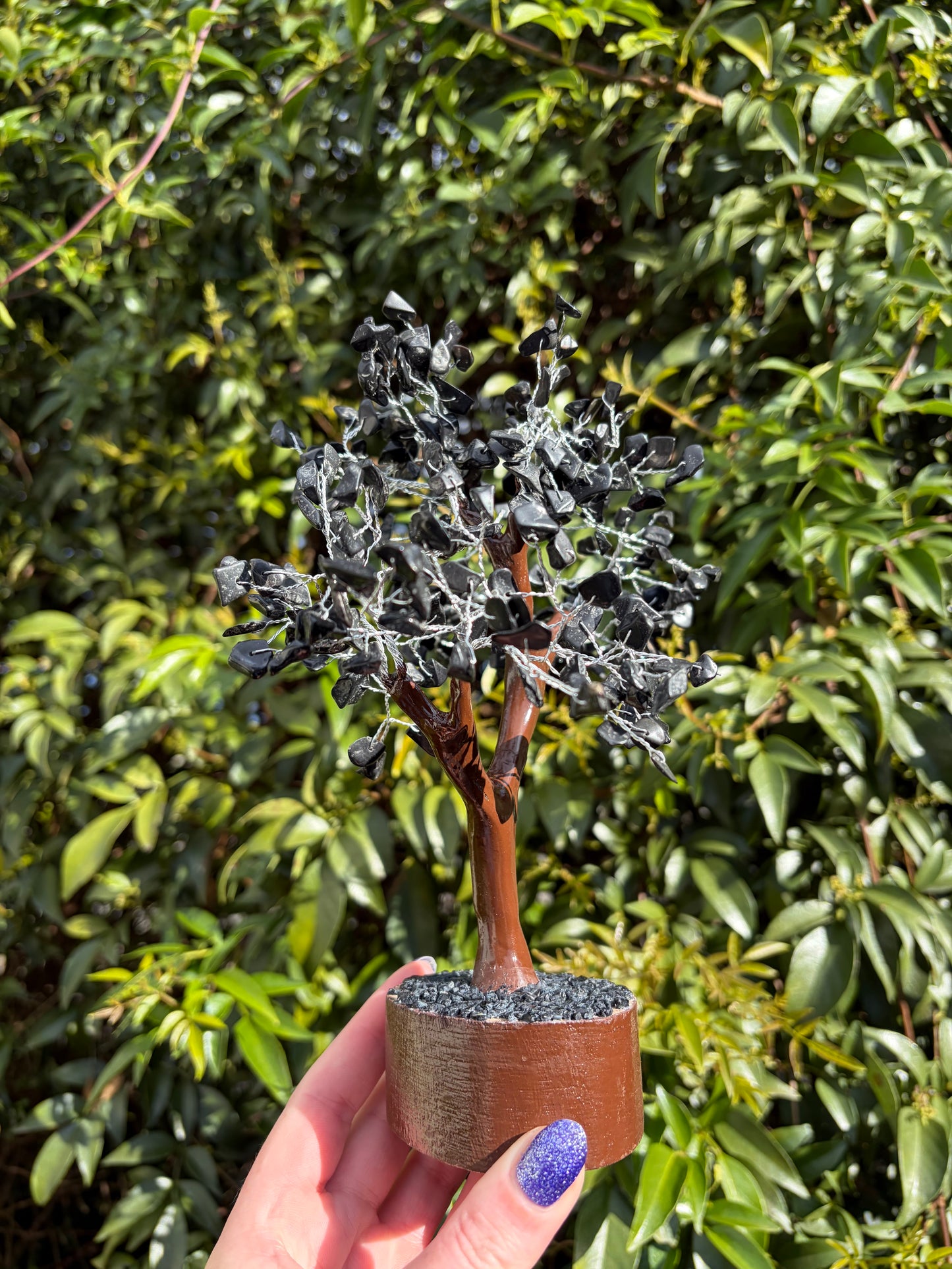 Black Onyx Crystal Tree Large