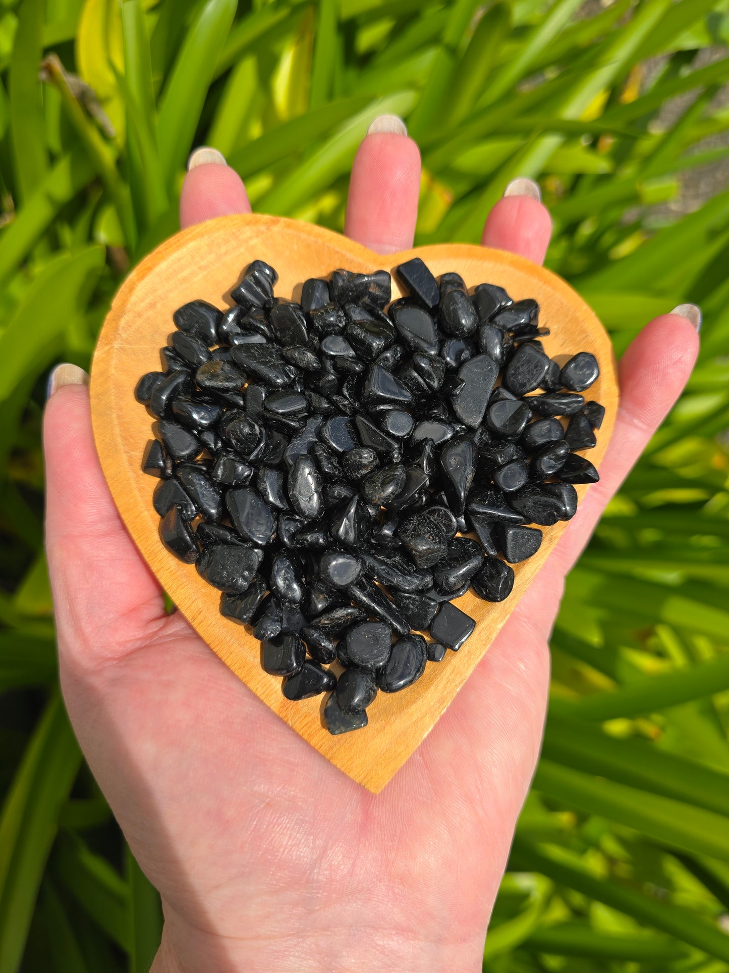 Black Tourmaline Crystal Chip 100 gms Bag