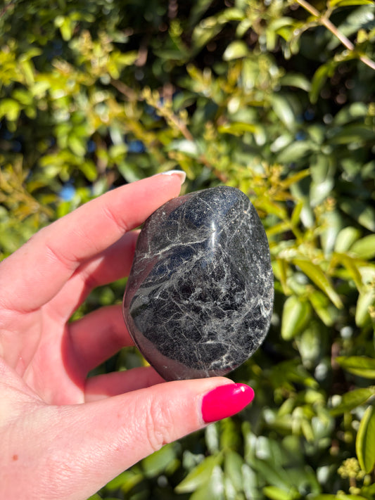 Black Tourmaline Large Tumbled Stone B