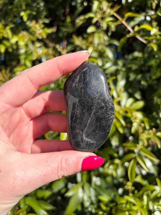 Black Tourmaline Large Tumbled Stone D