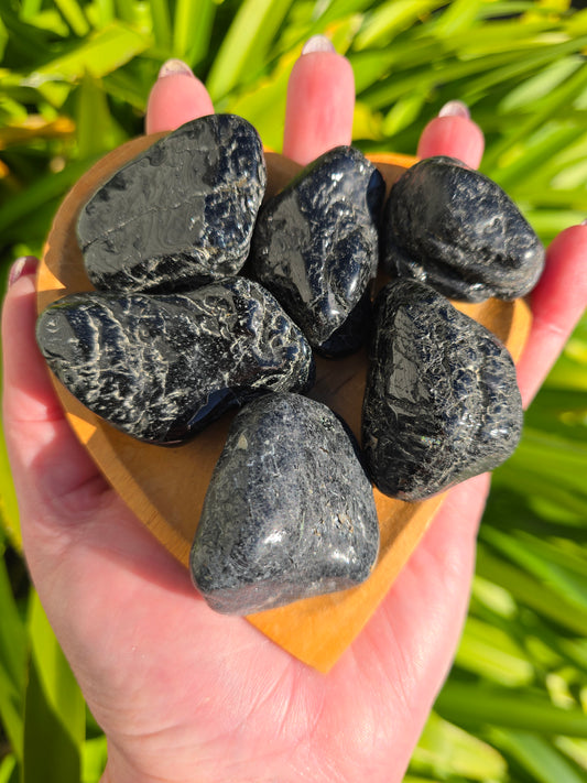 Black Tourmaline Tumbled Stone Large