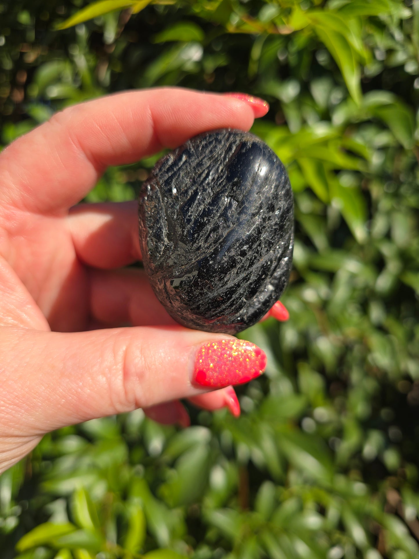 Black Tourmaline Large Tumbled Stone B