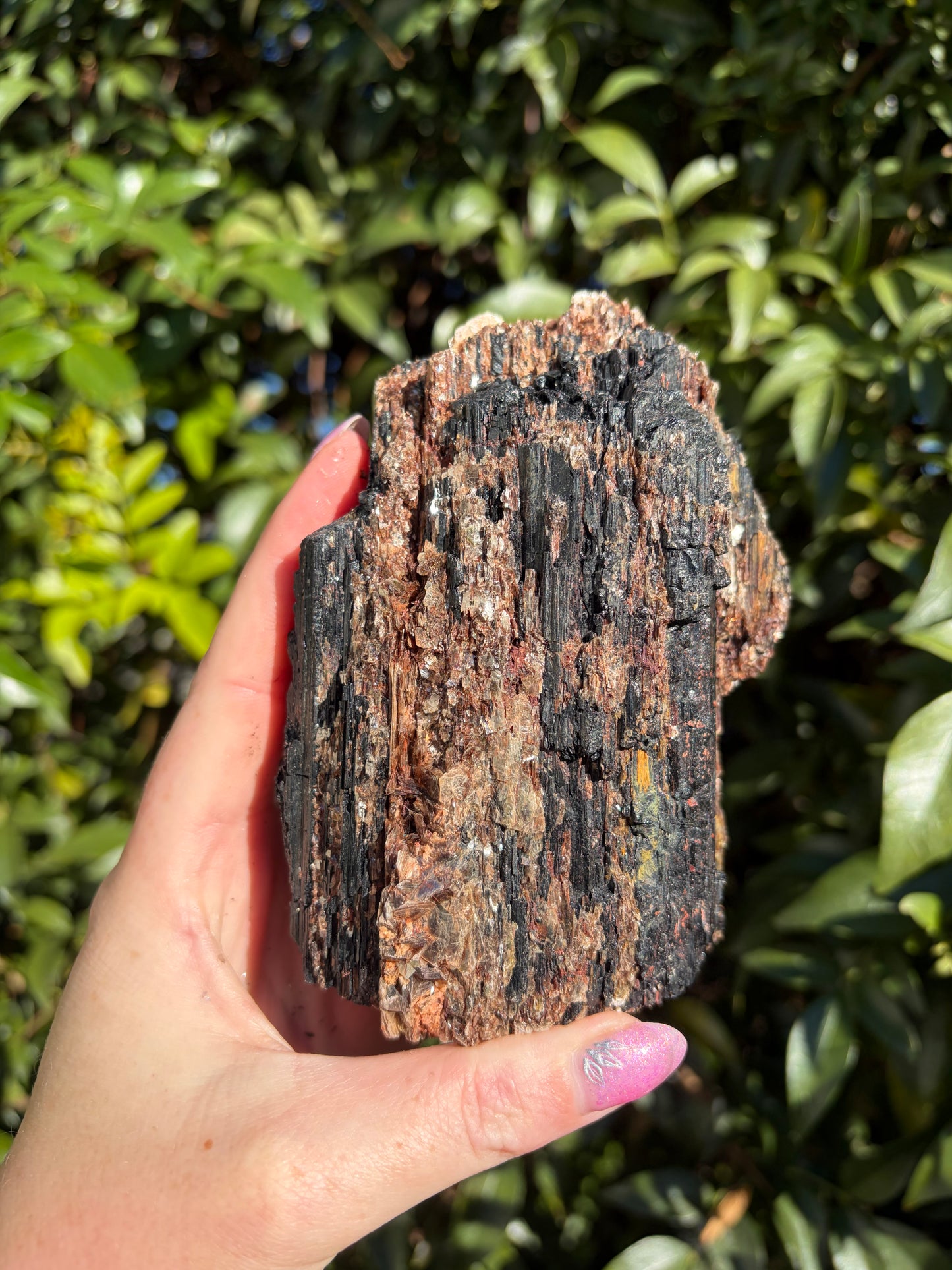 Black Tourmaline & Mica Rough Piece C
