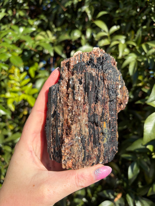 Black Tourmaline & Mica Rough Piece C