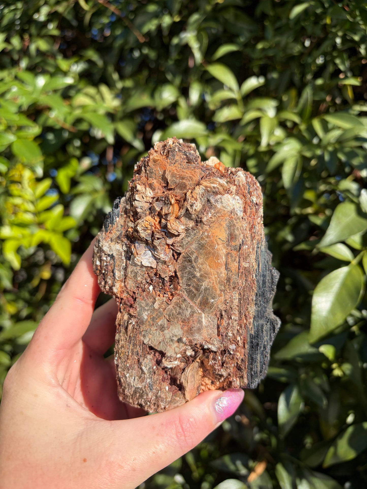 Black Tourmaline & Mica Rough Piece C