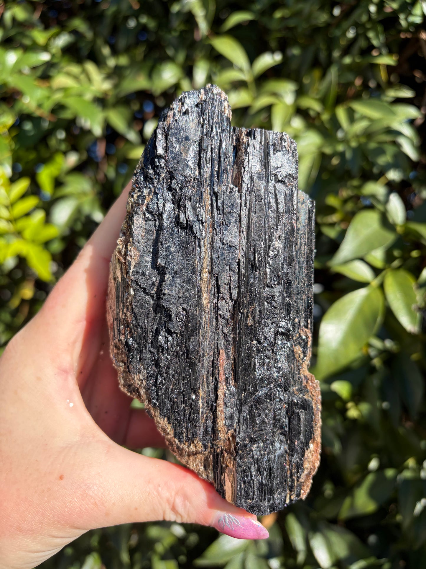 Black Tourmaline & Mica Rough Piece D