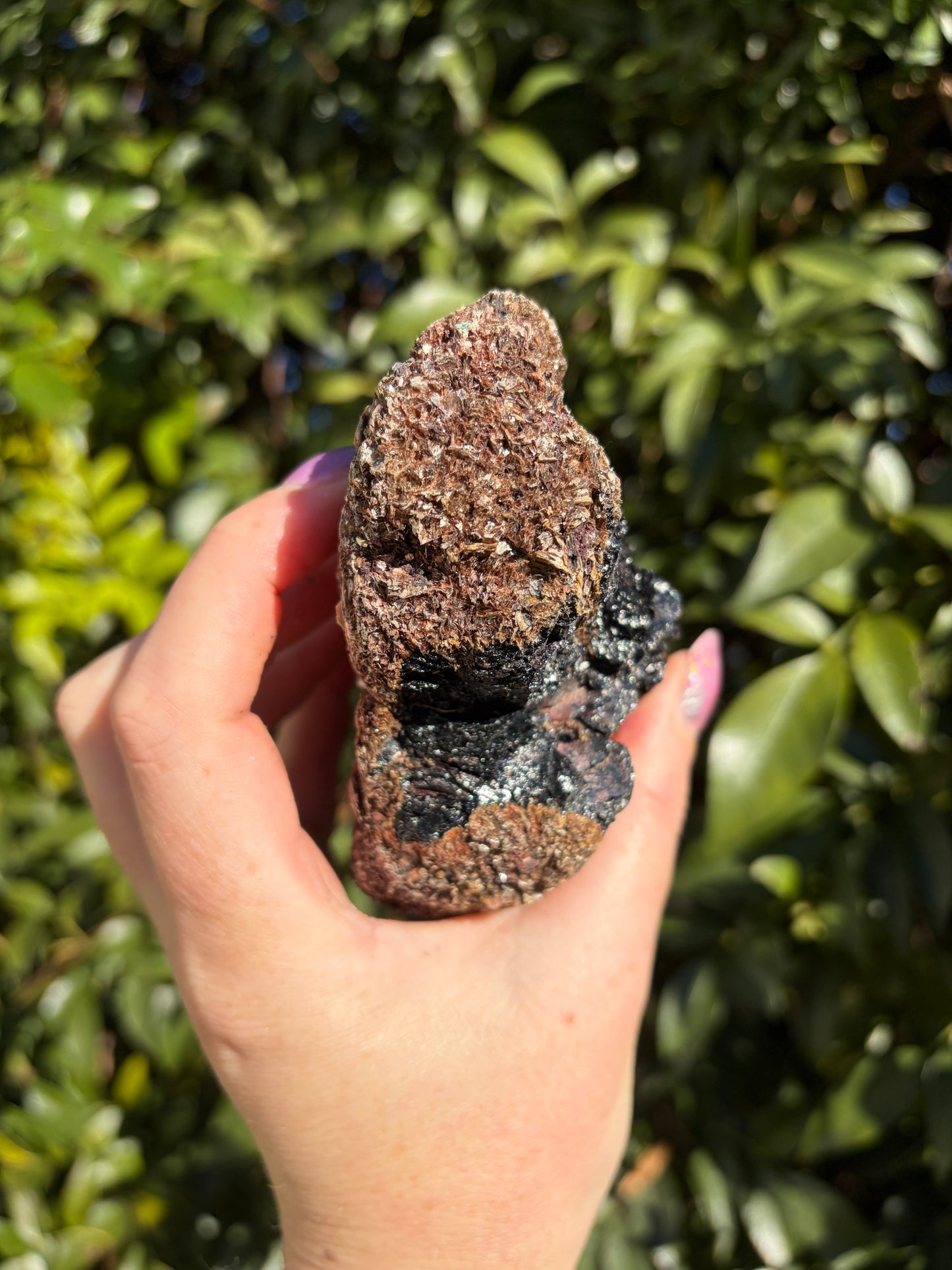 Black Tourmaline & Mica Rough Piece E