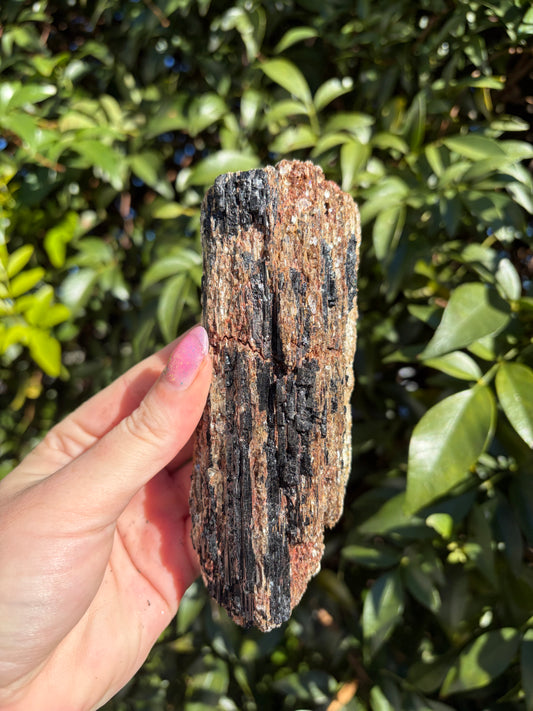 Black Tourmaline & Mica Rough Piece F