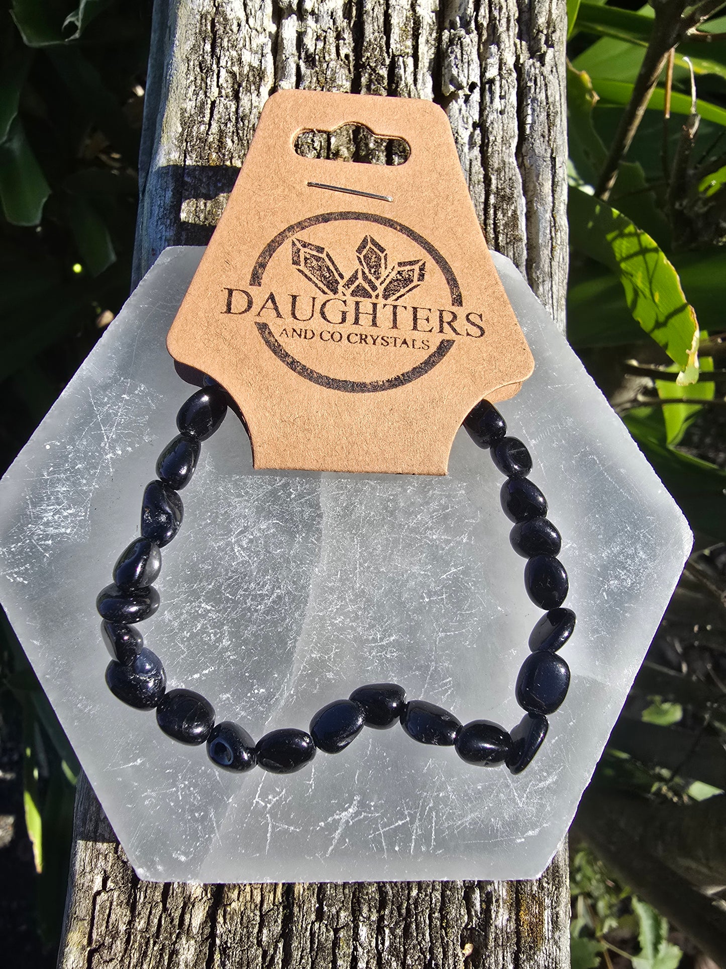 Black Tourmaline | Small Nugget Bead Bracelet