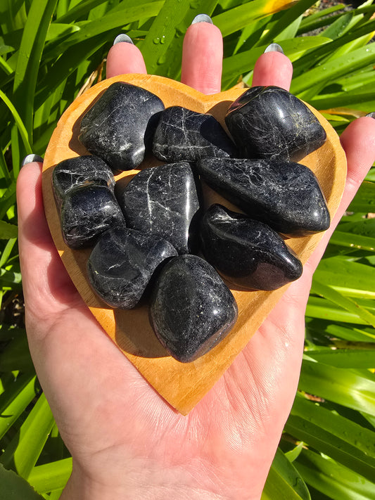 Black Tourmaline Large Tumbled Stone