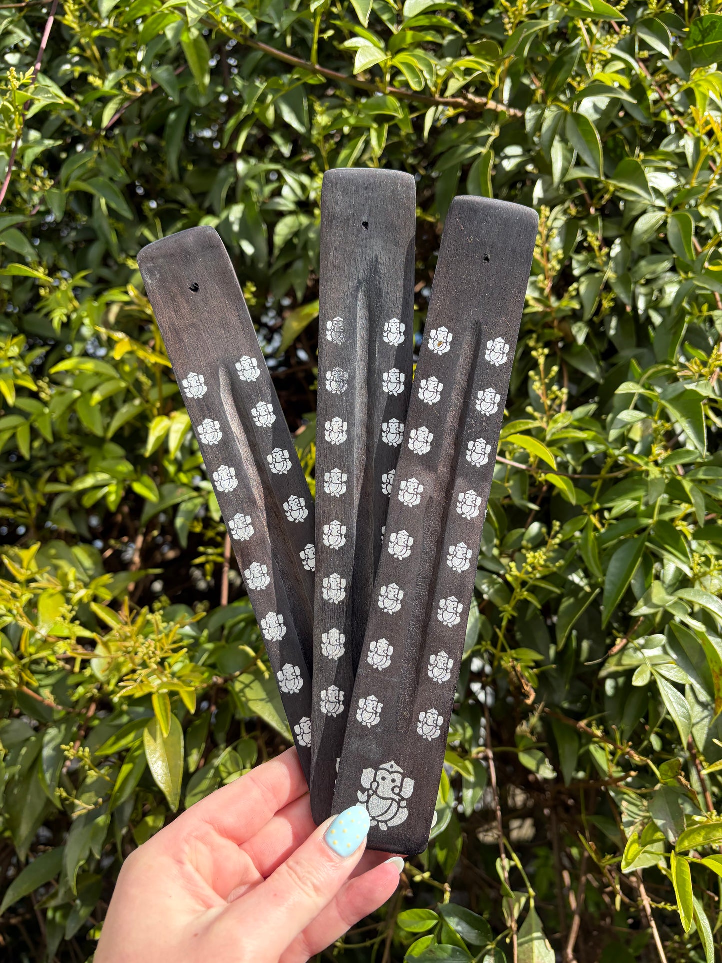 Ganesh | Black Wooden Incense Holder