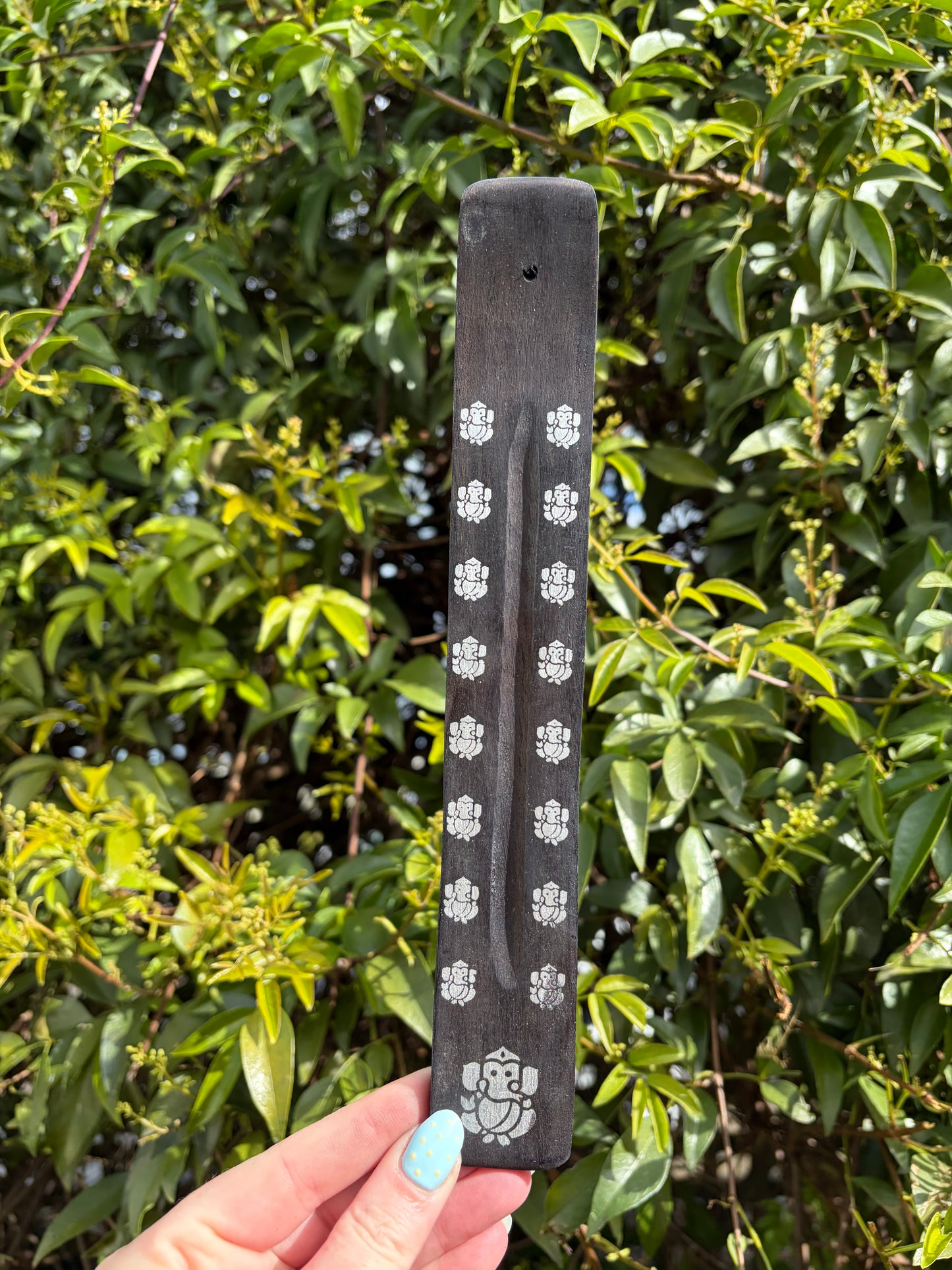 Ganesh | Black Wooden Incense Holder