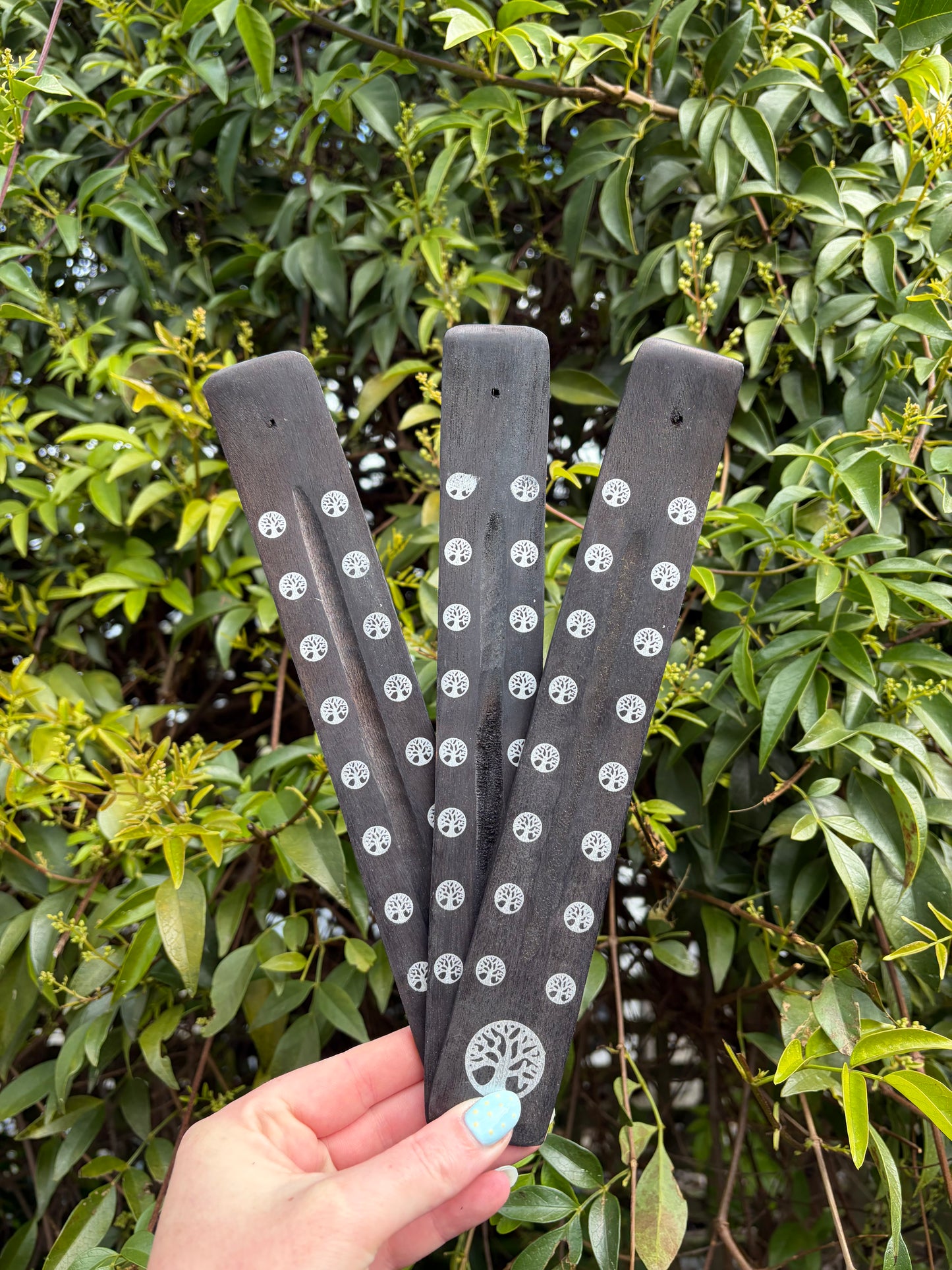 Tree Of Life | Black Wooden Incense Holder