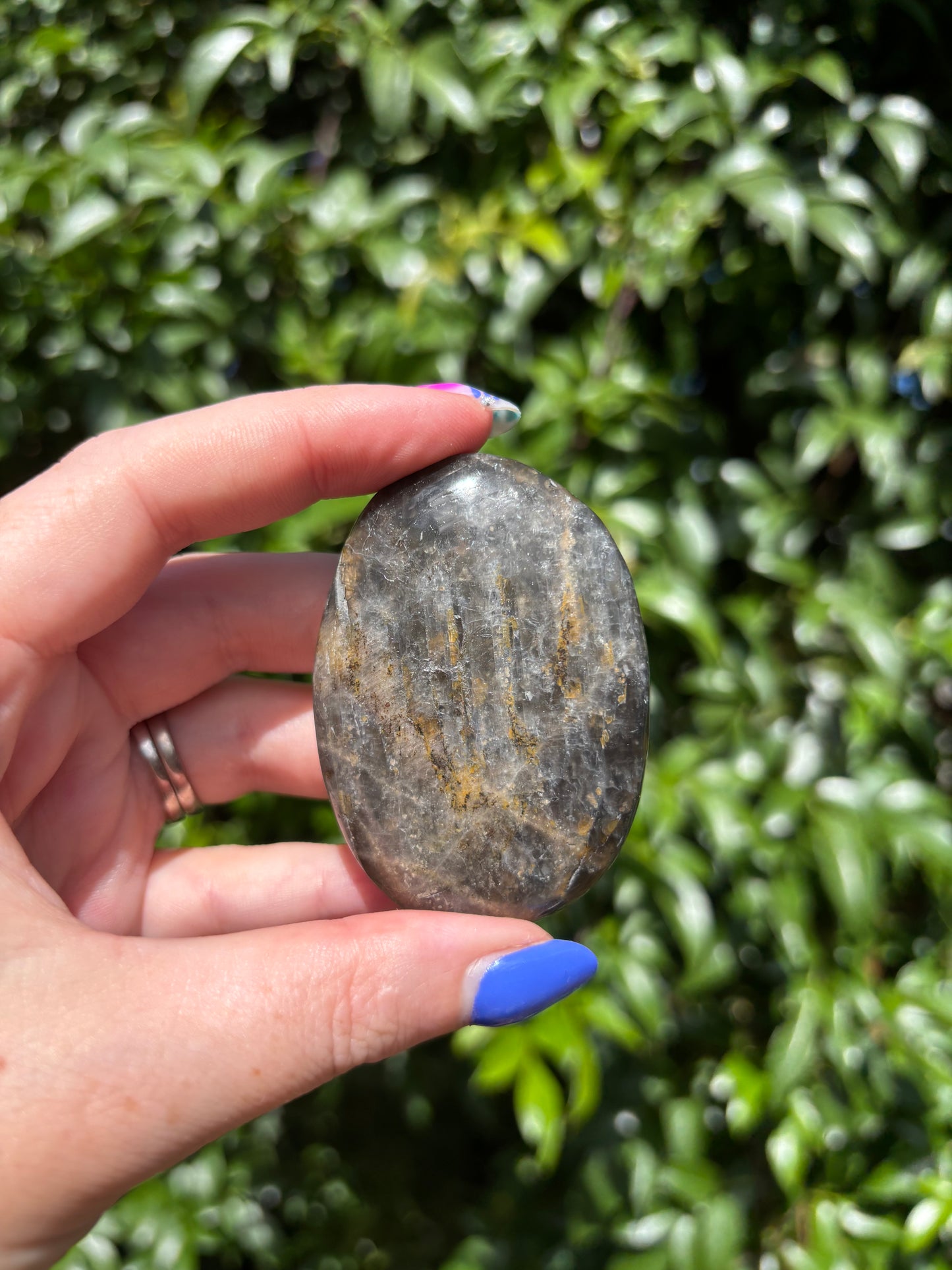 Black Moonstone Palm Stone B