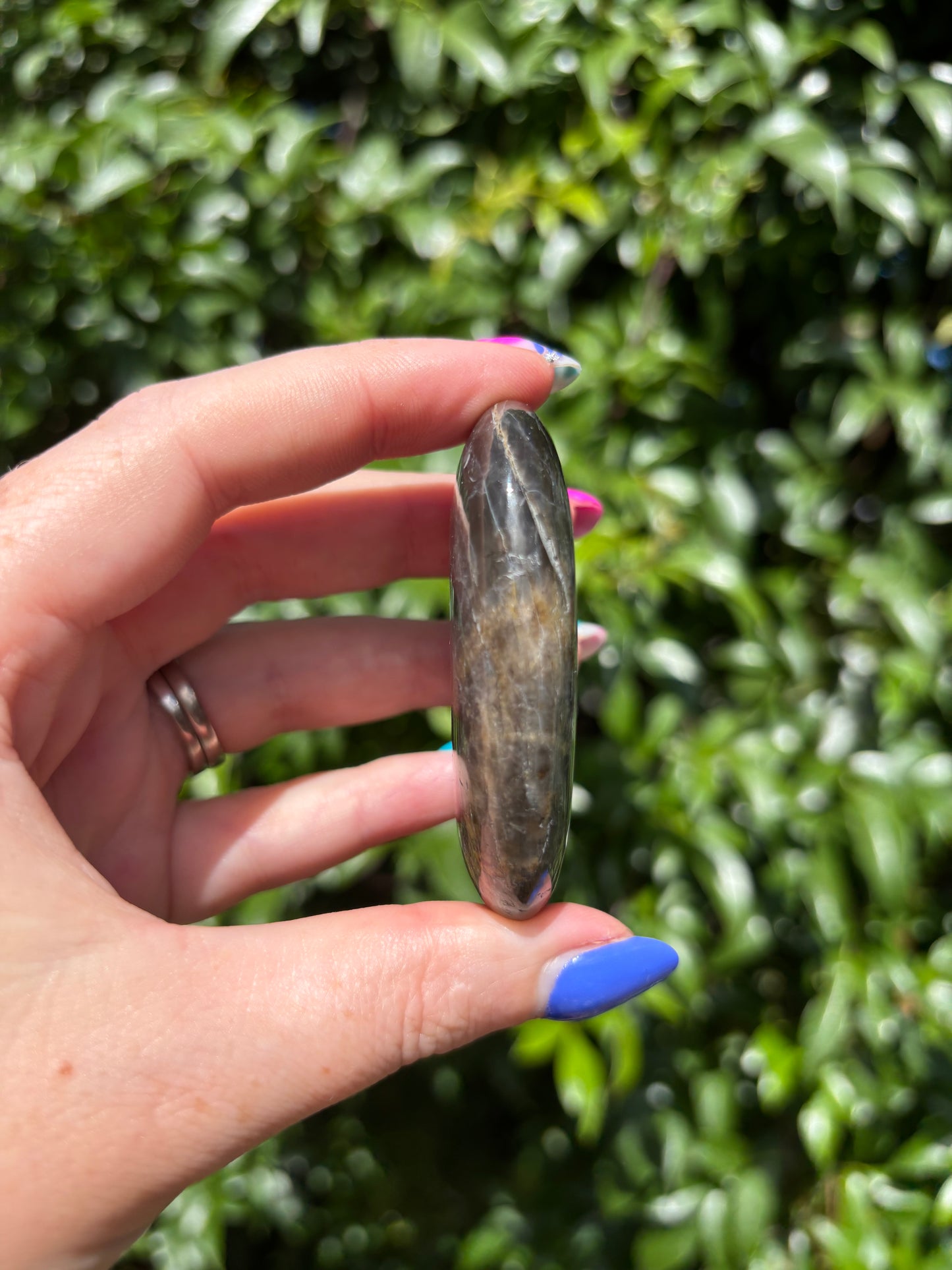 Black Moonstone Palm Stone B
