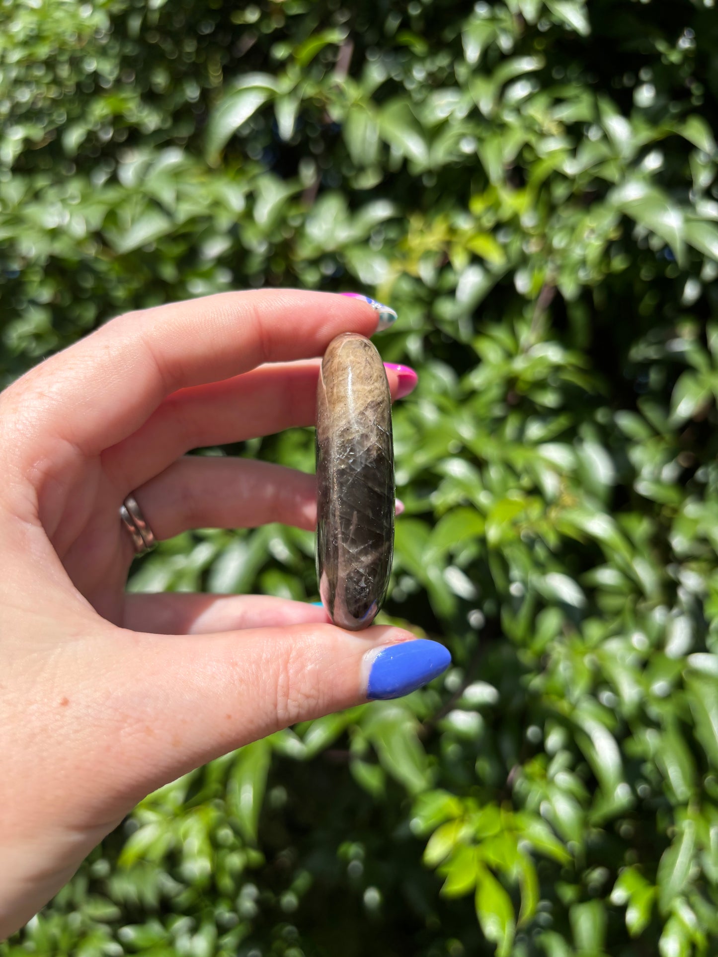 Black Moonstone Palm Stone D