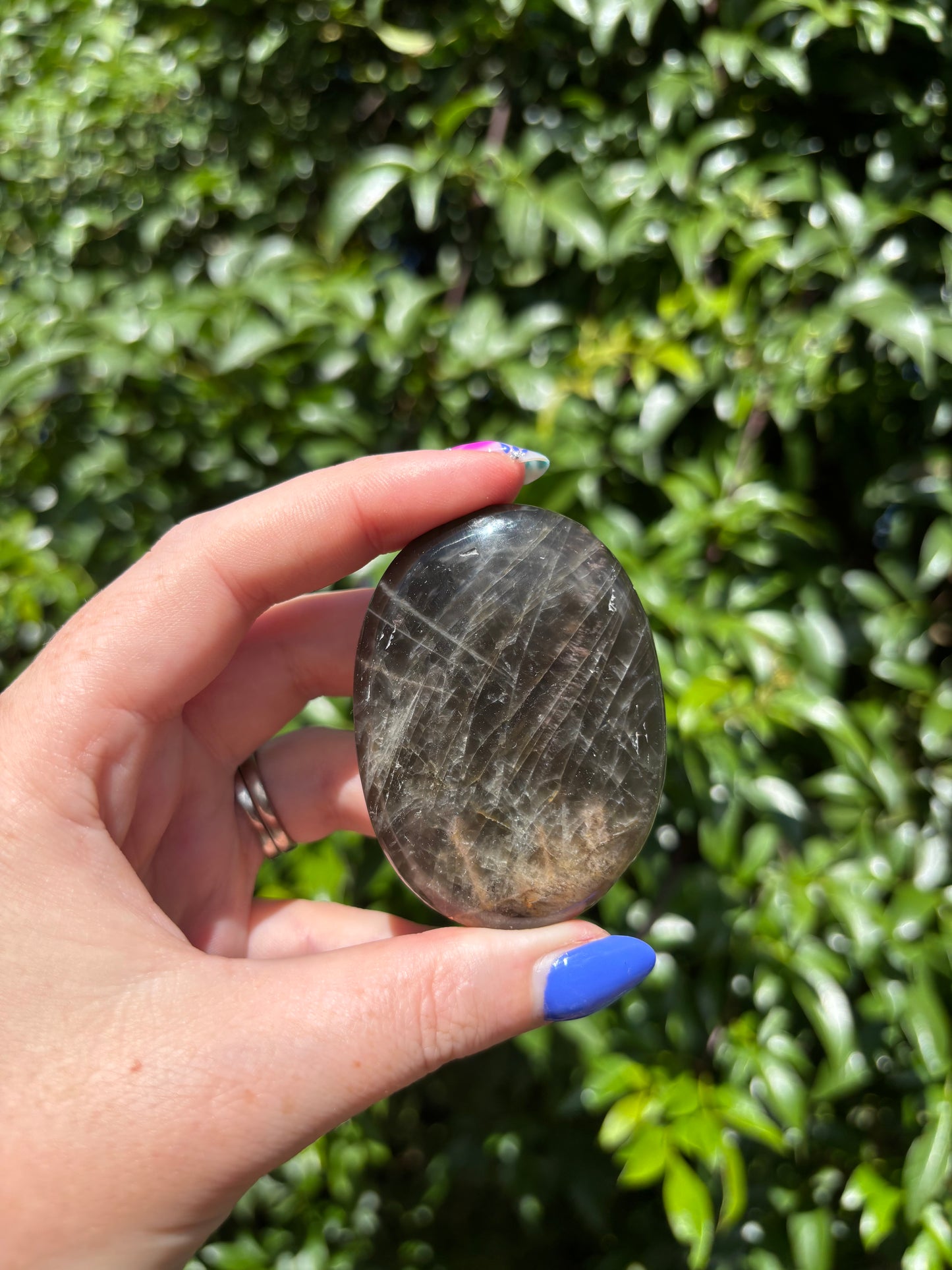 Black Moonstone Palm Stone E