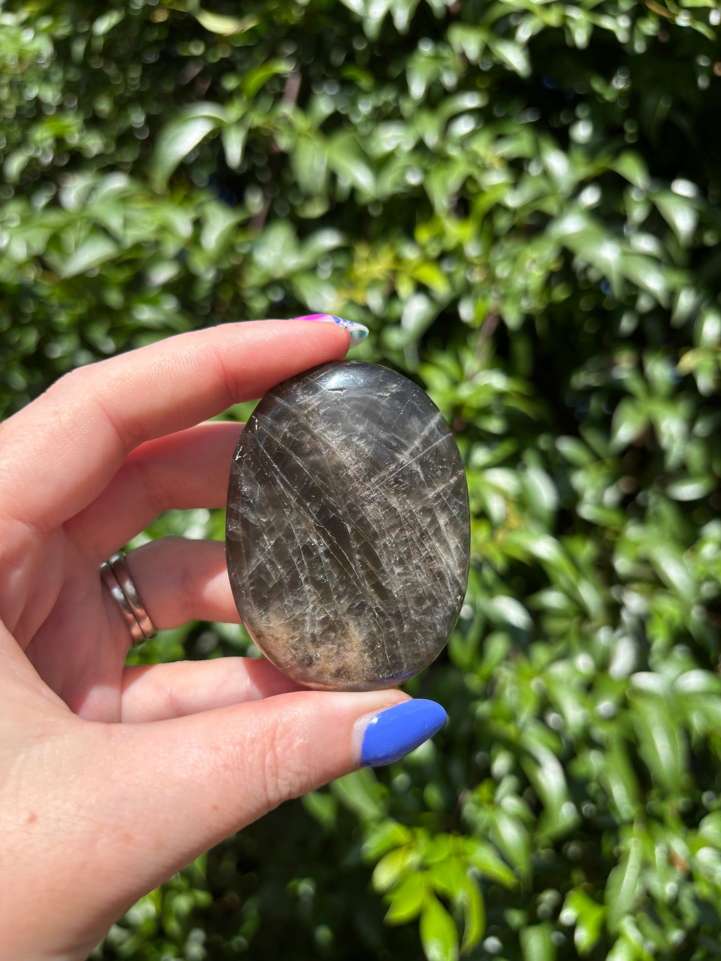 Black Moonstone Palm Stone E