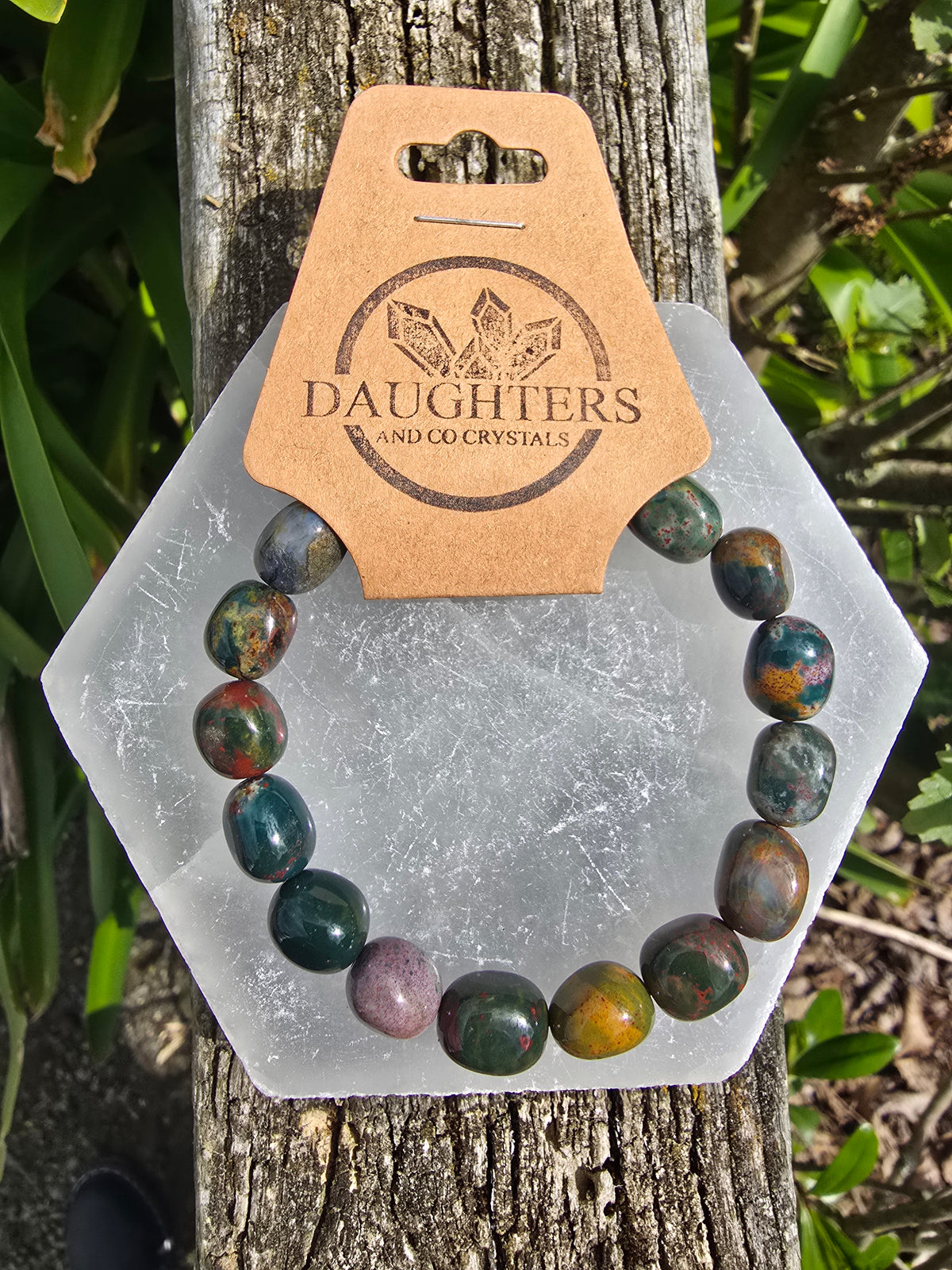 Bloodstone | Nugget Bead Bracelet 8 mm