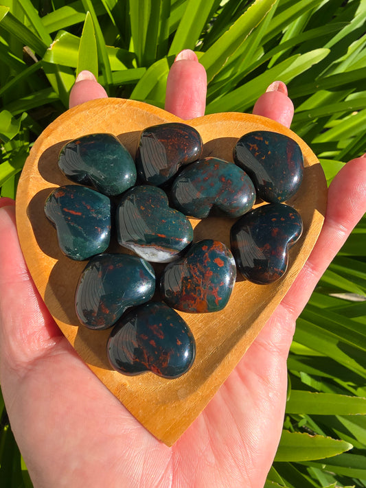 Bloodstone Small Heart