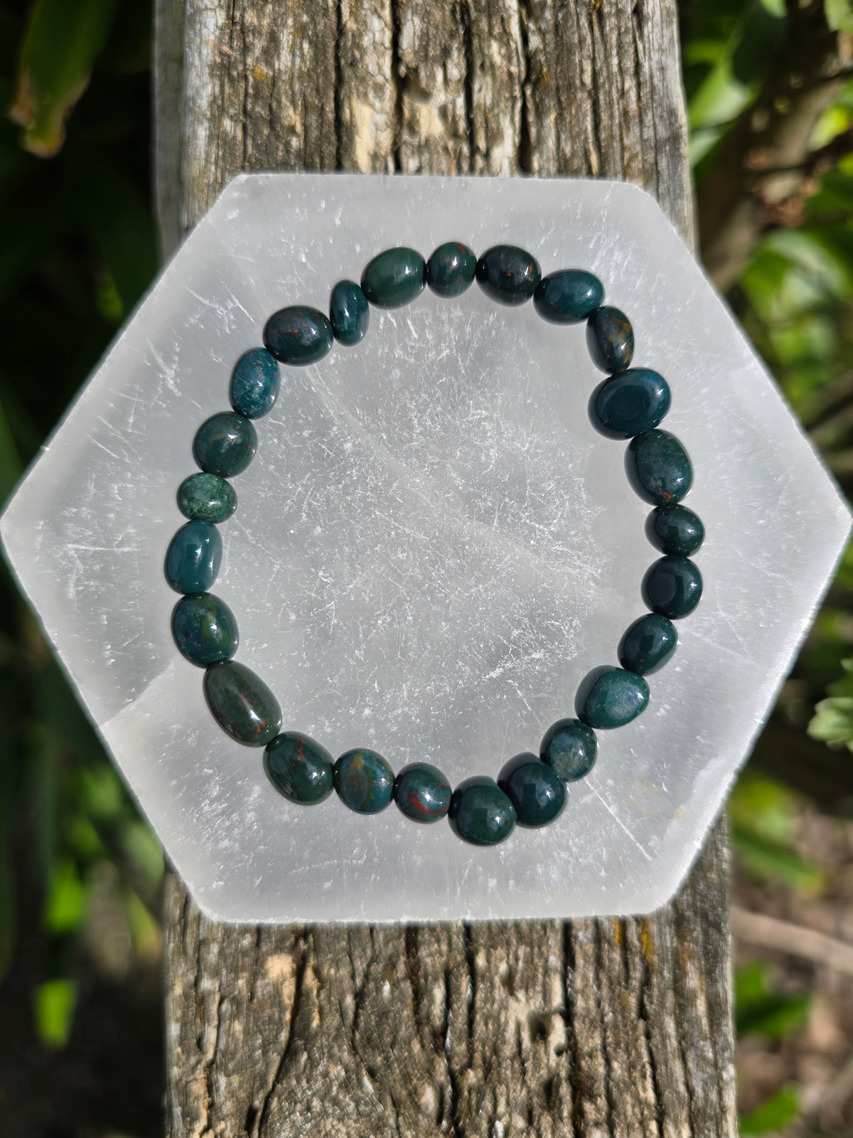 Bloodstone | Nugget Bead Bracelet 6 mm