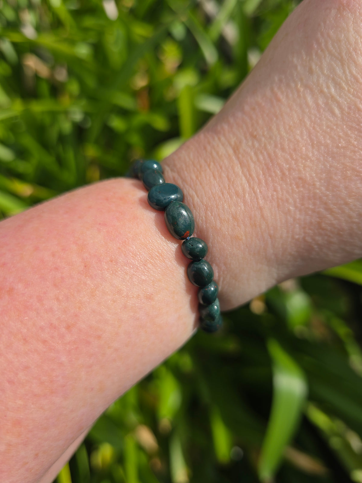 Bloodstone | Nugget Bead Bracelet 6 mm