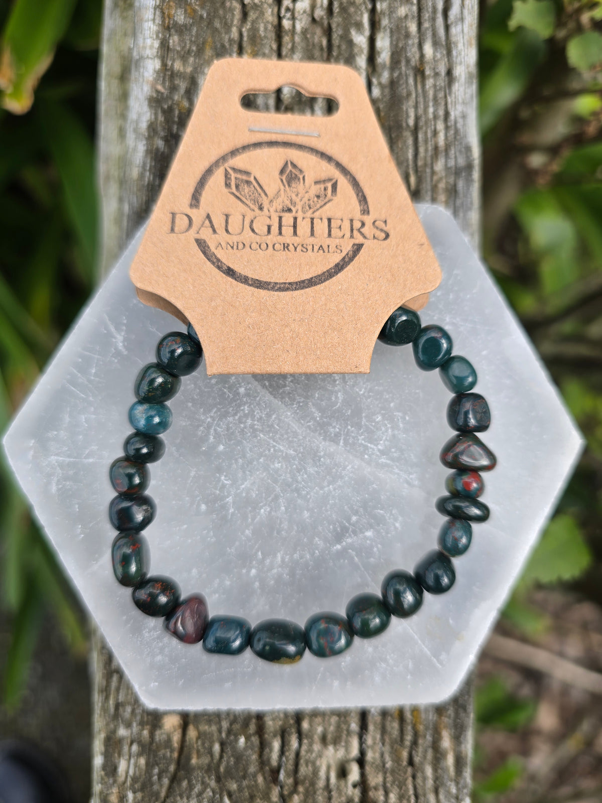 Bloodstone | Nugget Bead Bracelet 6 mm