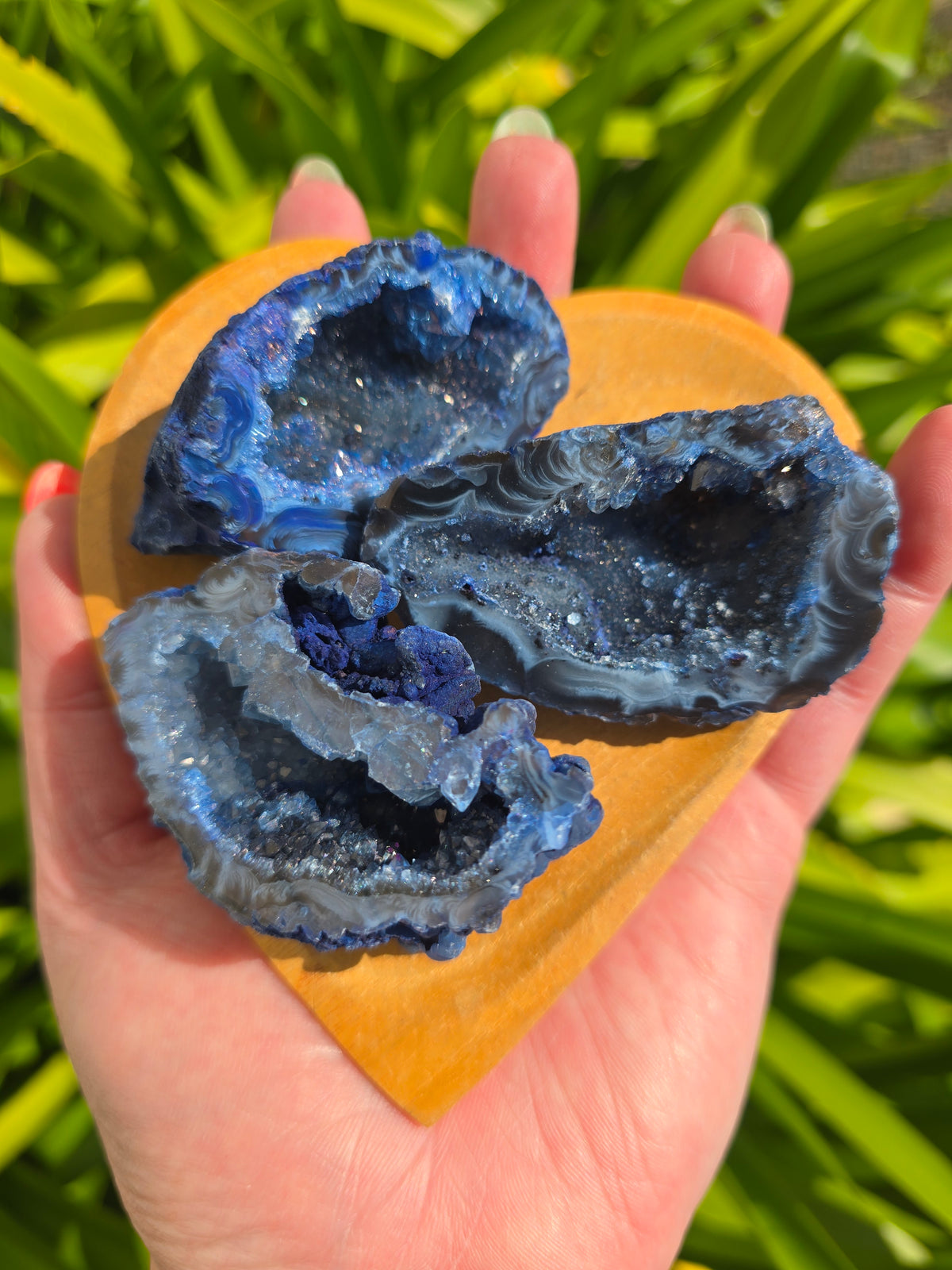 Blue Agate Geode Cave | Large