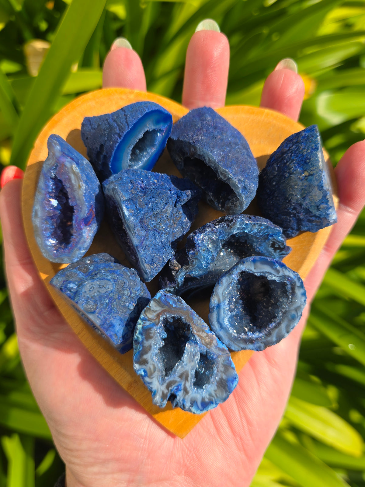 Blue Agate Geode Cave | Small