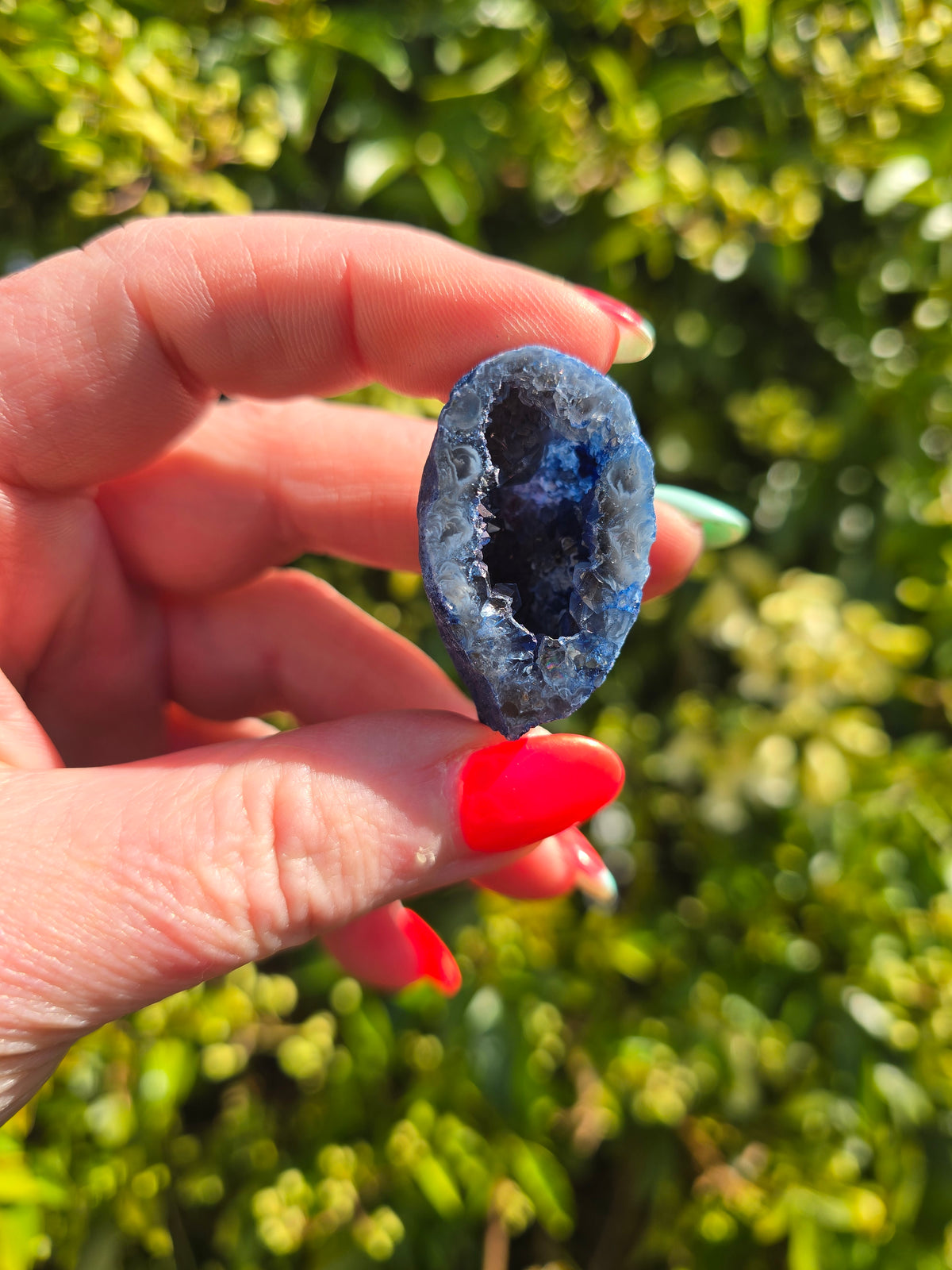 Blue Agate Geode Cave | Small